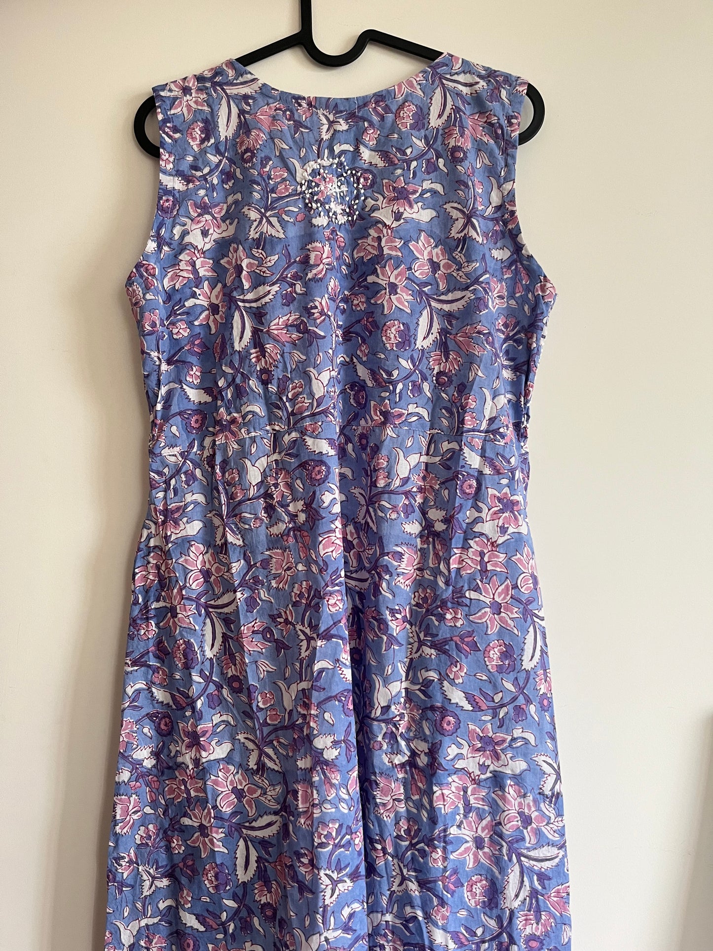 Sleeveless Aliya cut dress and pant PRE-ORDER - Floral Periwinkle