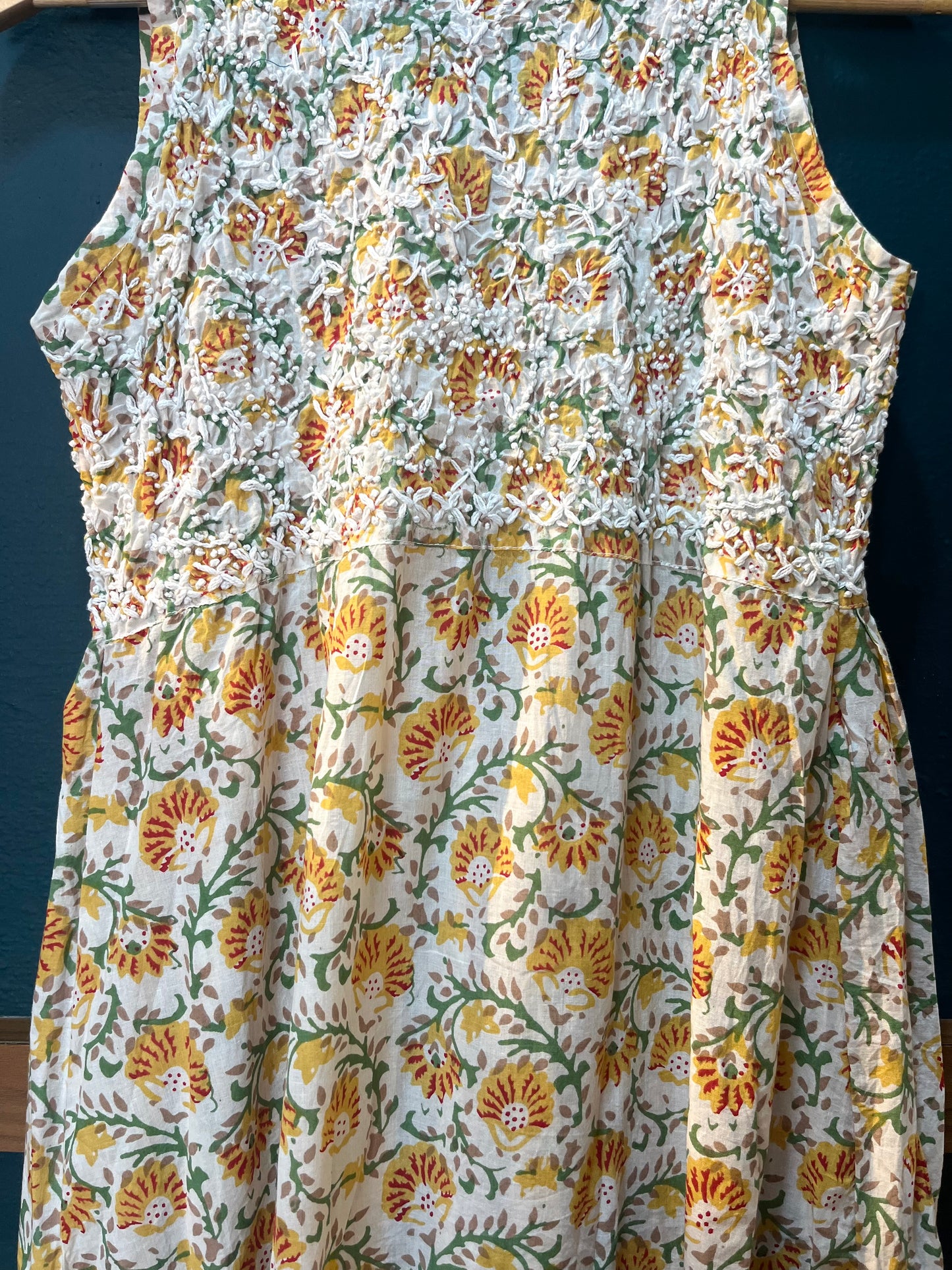 Sleeveless Aliya cut dress (with work on front and back) PRE-ORDER - Maya