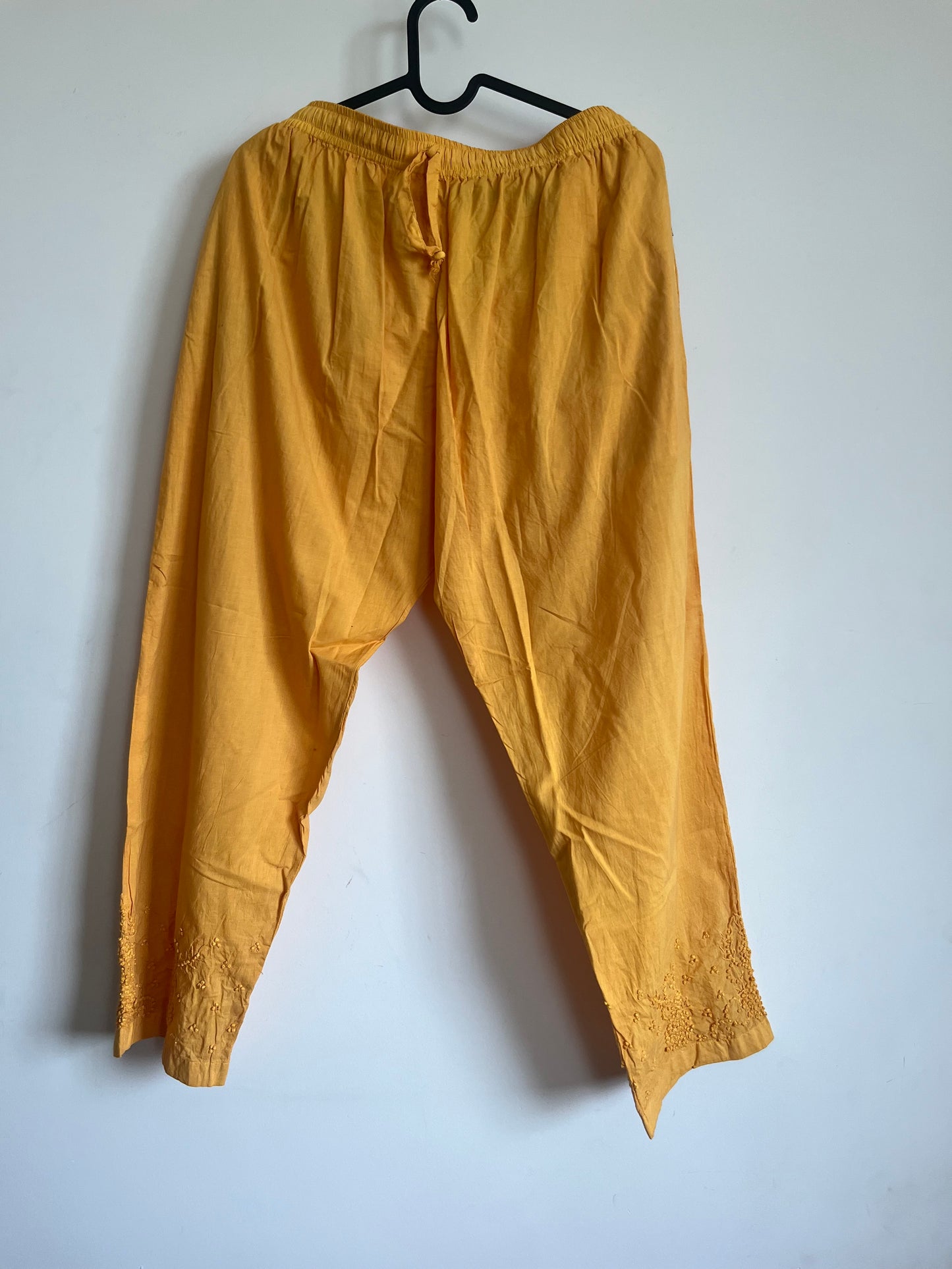 Straight Kurti and pant (Sleeveless) - Mustard Yellow