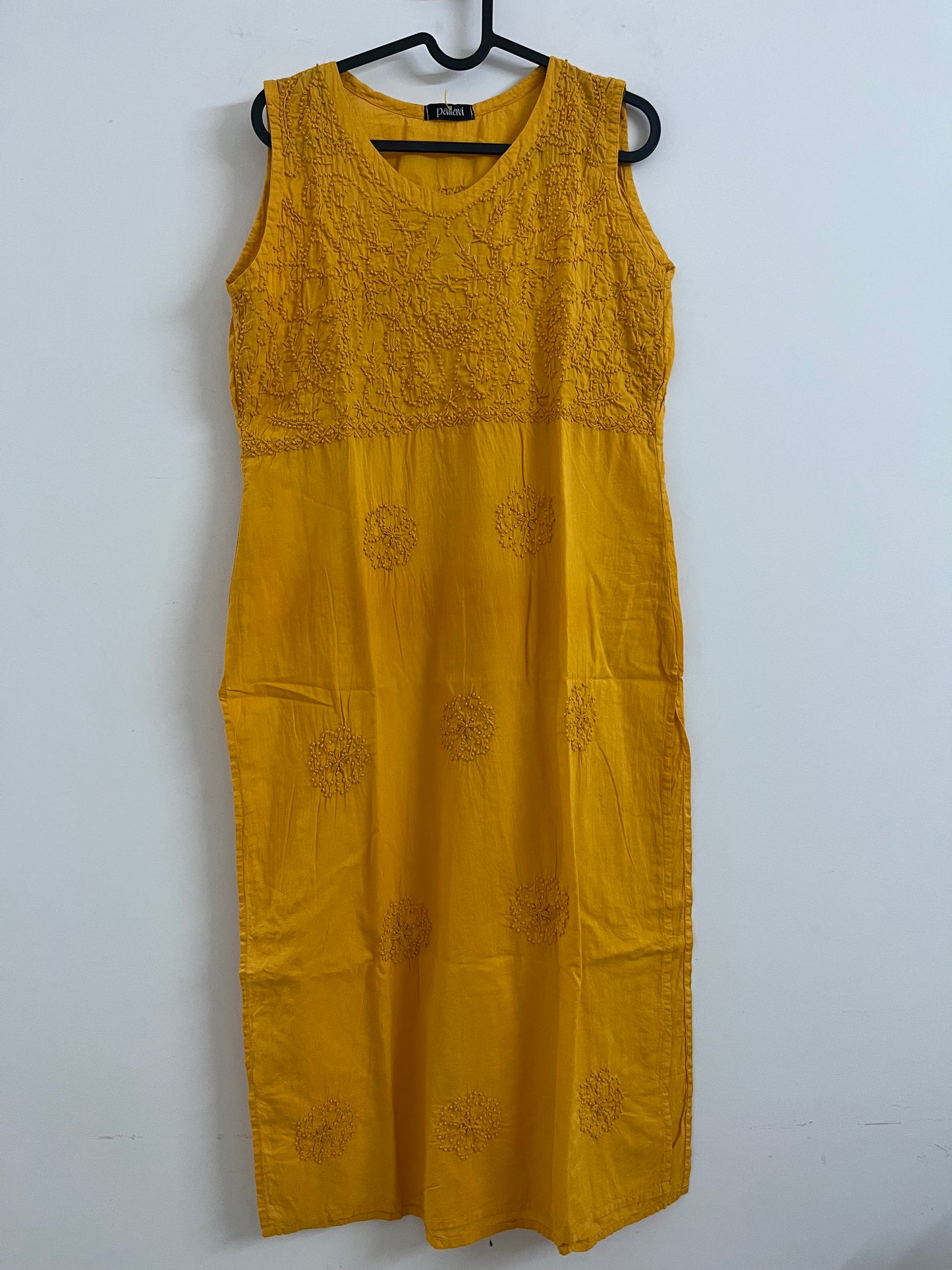 Sleeveless Straight kurti PRE-ORDER - Mustard Yellow
