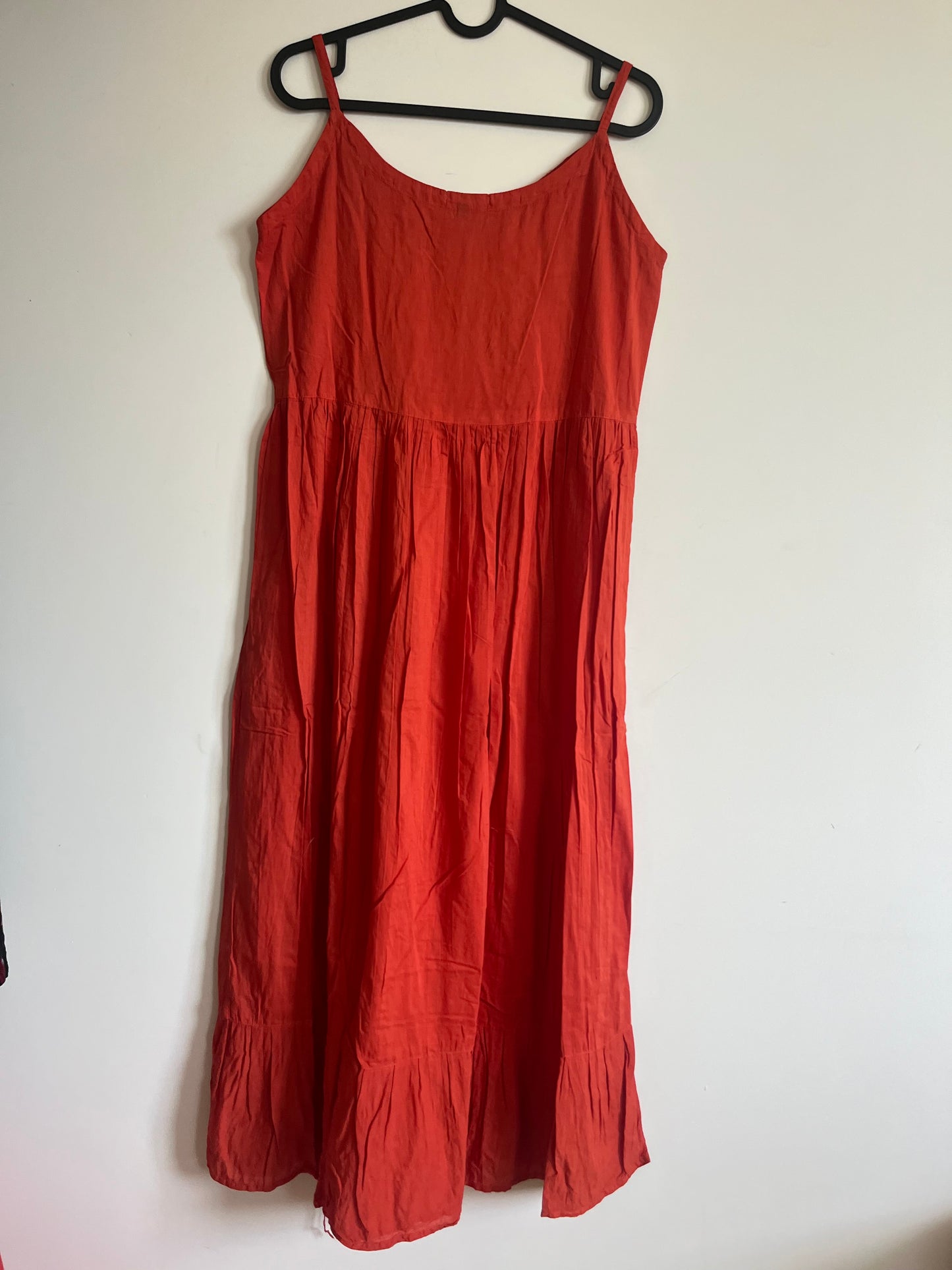 Garden whispers Dress - Dark Rust Orange