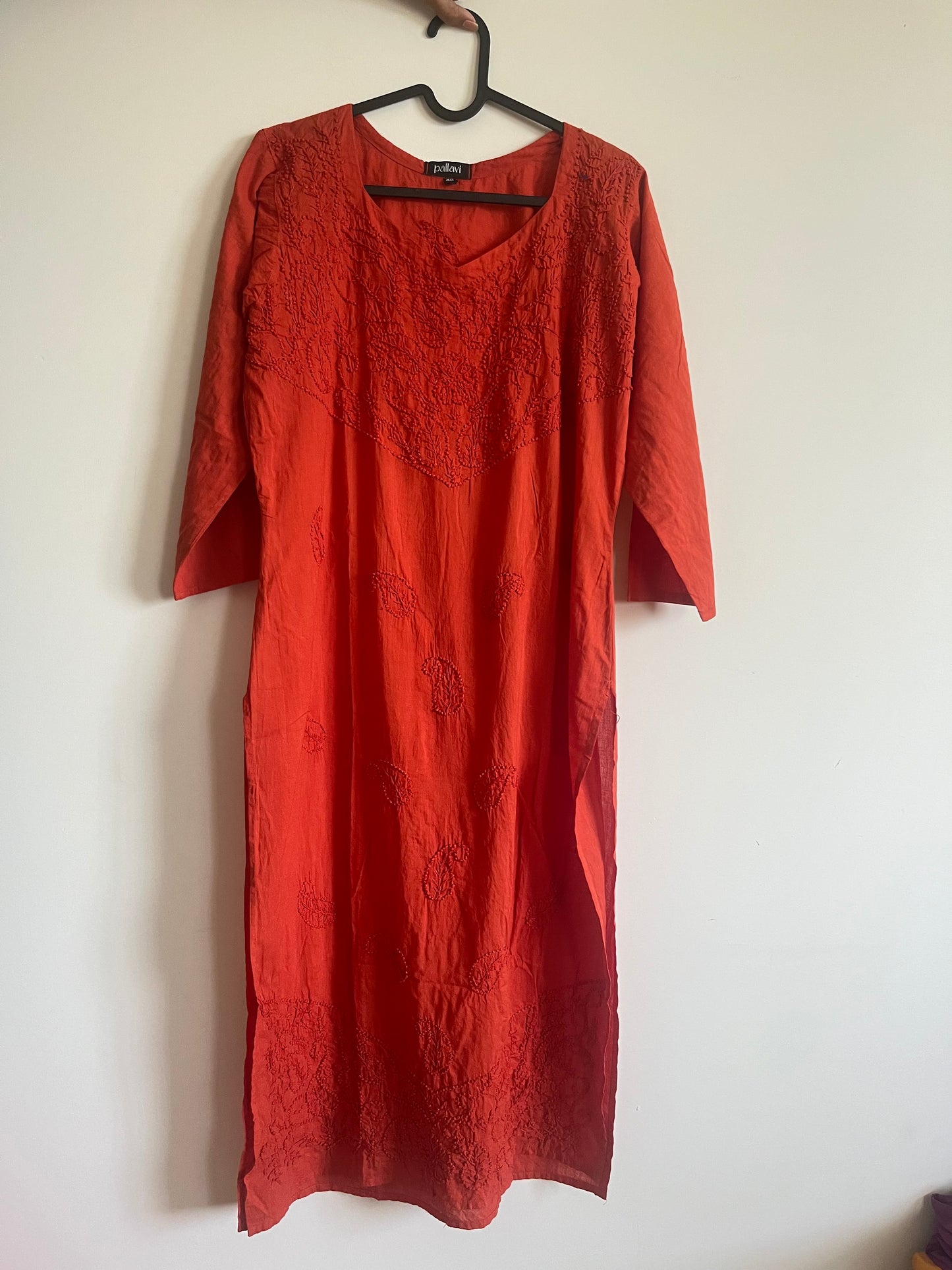Straight Kurti - Dark Rust Orange
