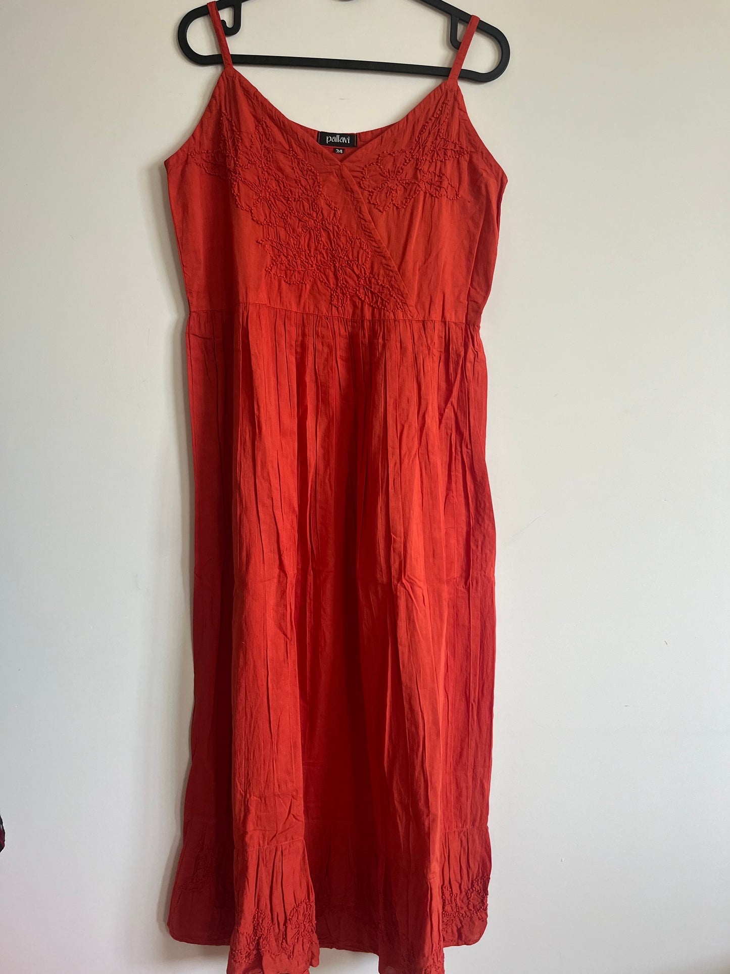 Garden whispers Dress - Dark Rust Orange