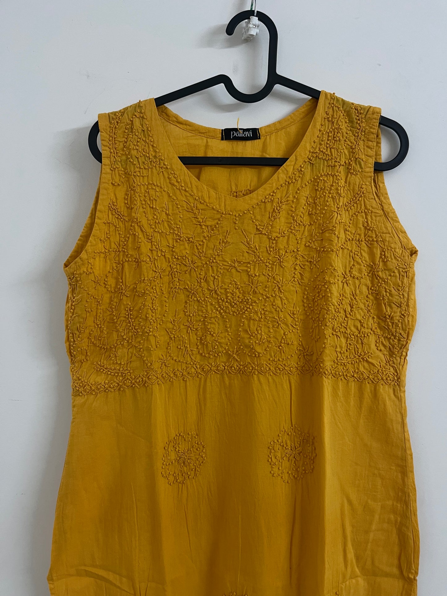 Sleeveless Straight Kurti PRE-ORDER - Mustard Yellow