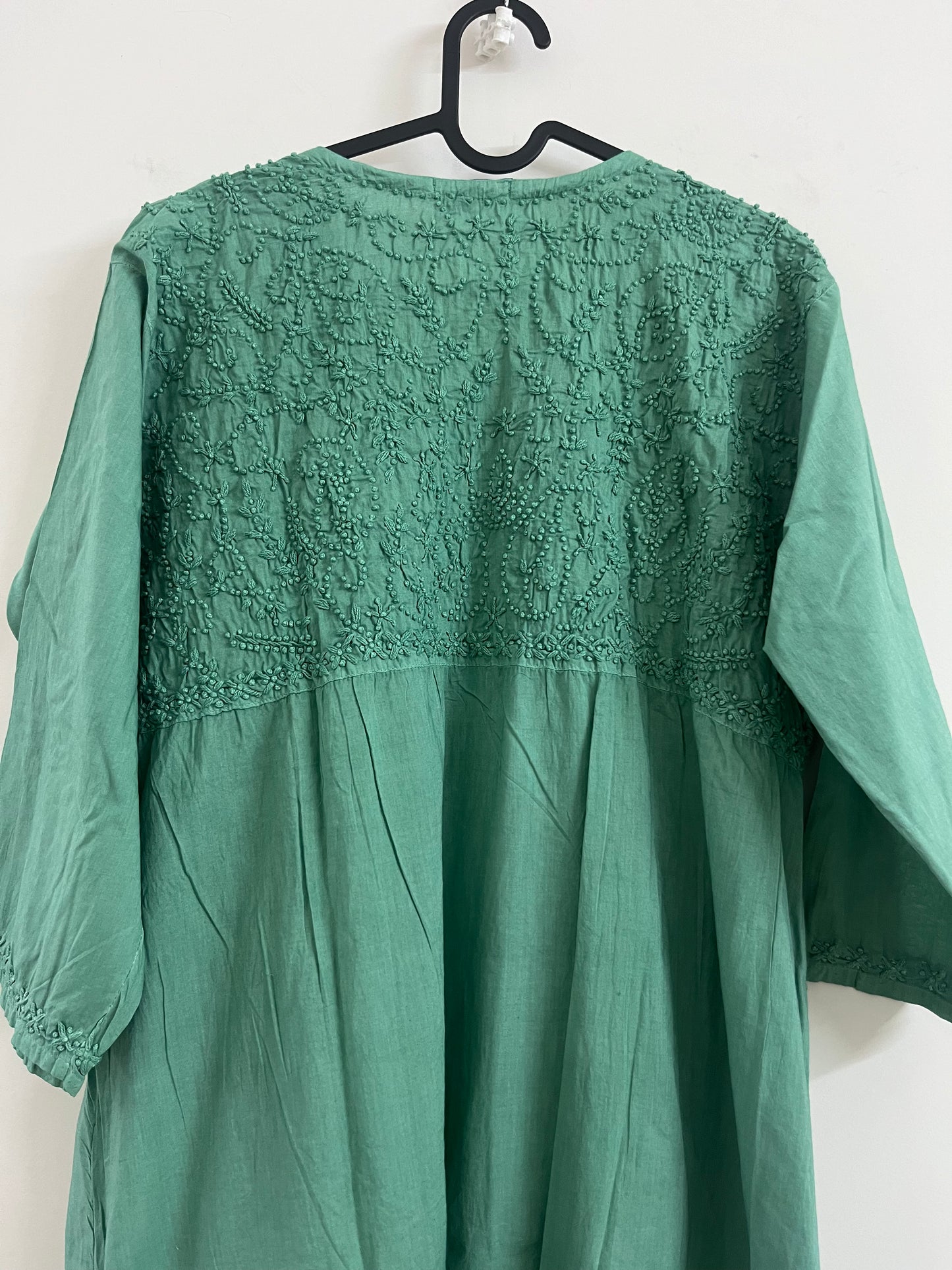 Aliya Cut Dress PRE-ORDER - Teal ( with work on front and back)