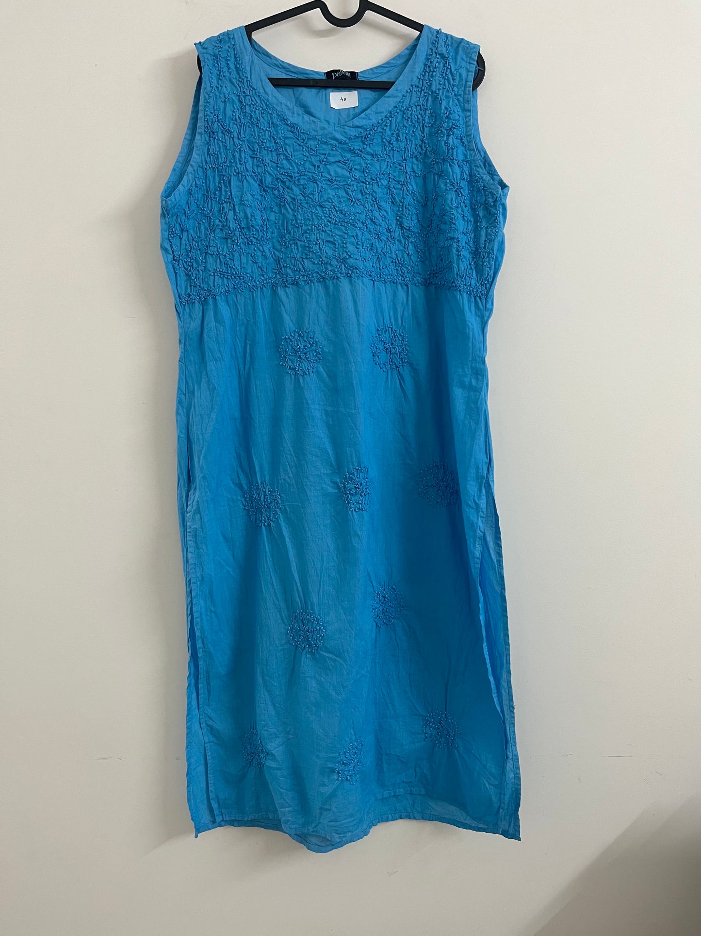 Sleeveless Straight kurti PRE-ORDER - Skybkue