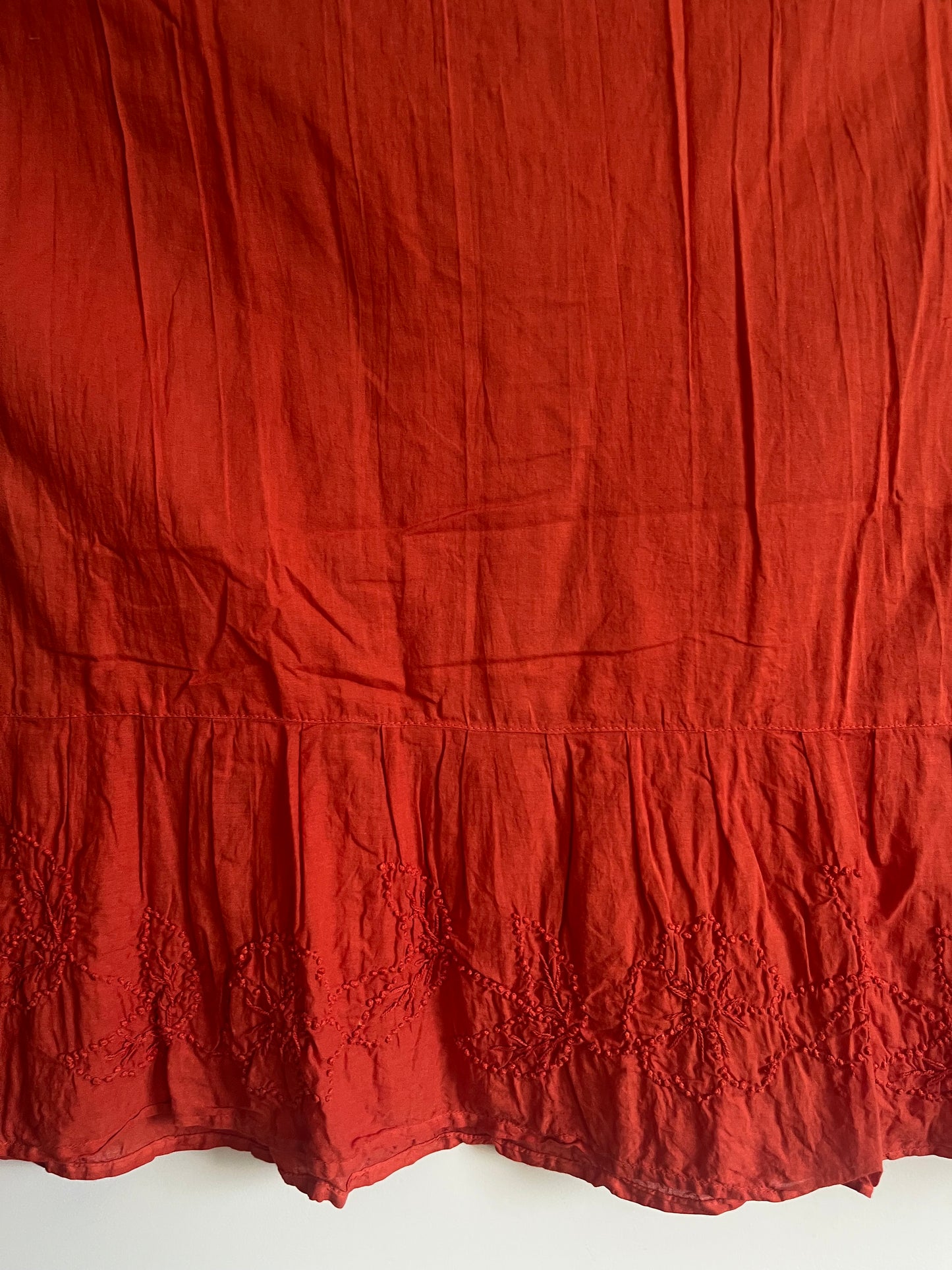 Garden whispers Dress - Dark Rust Orange