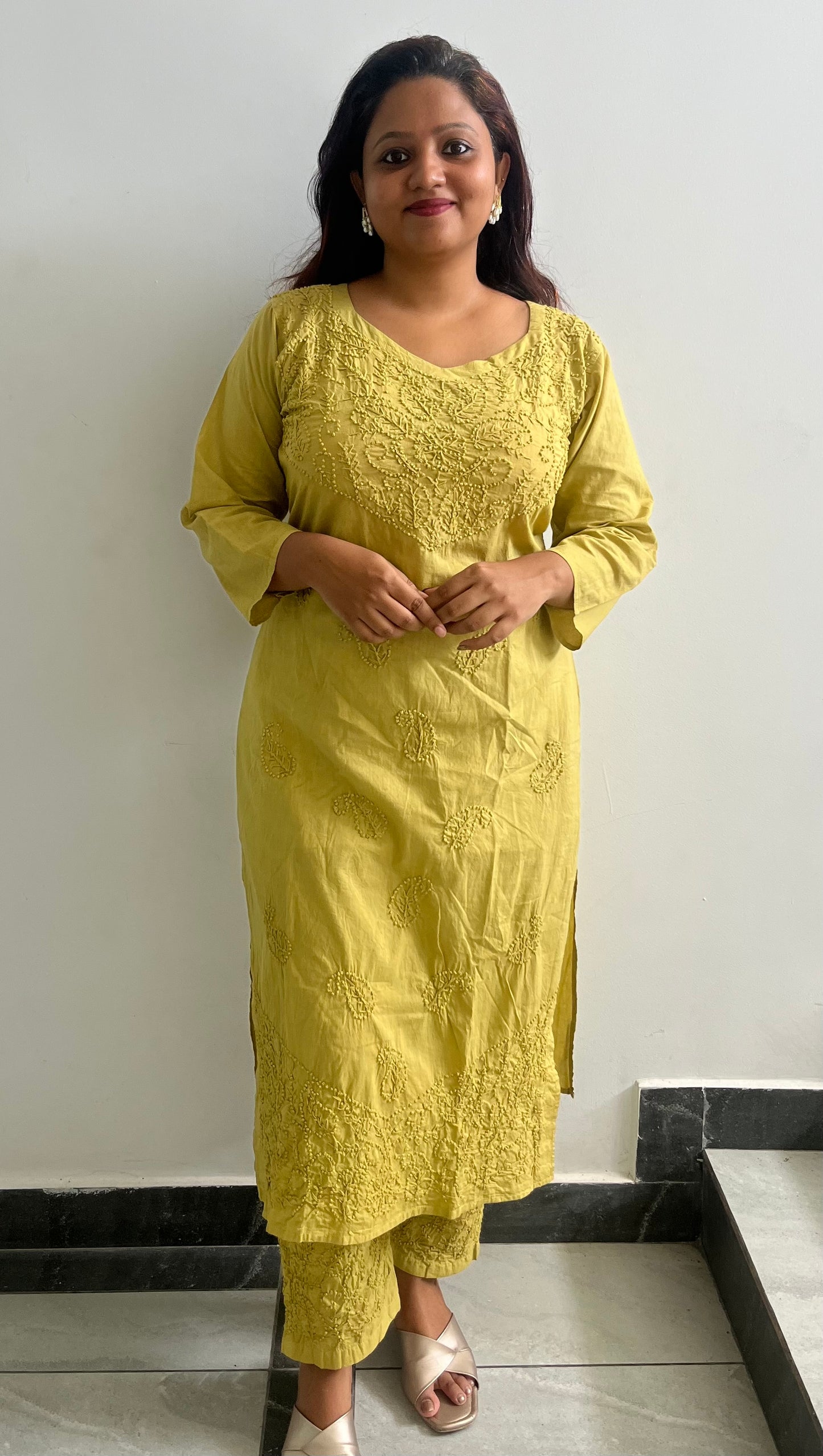Straight Kurti PRE-ORDER - Lime Yellow