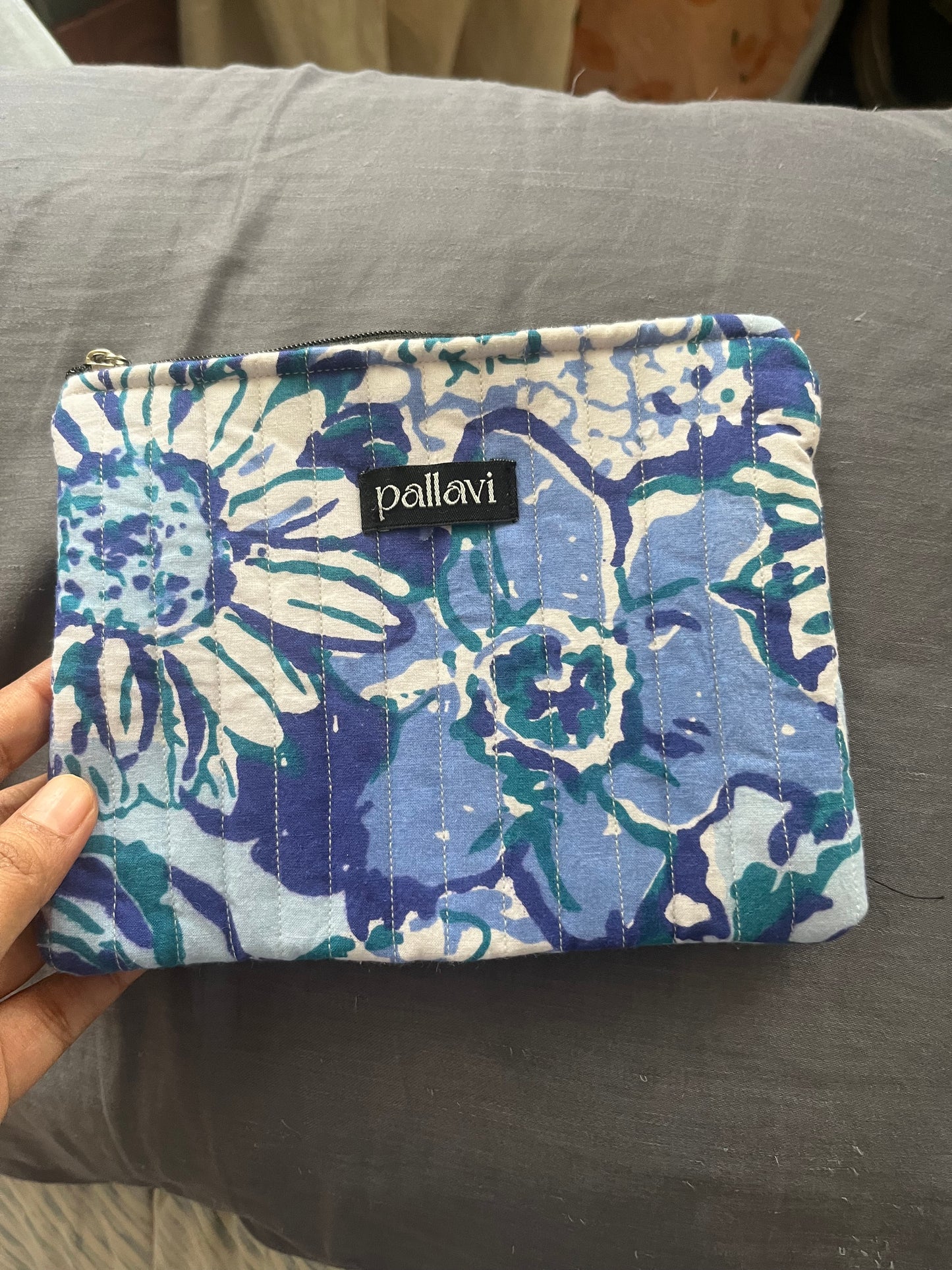 Quilted Zipper Pouch
