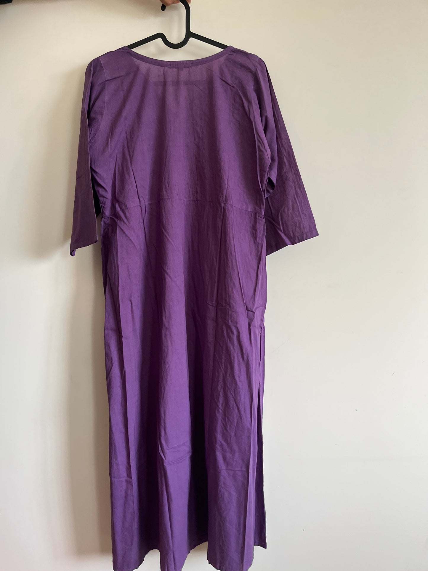 Pleated Angrakha dress - Dark Lavender