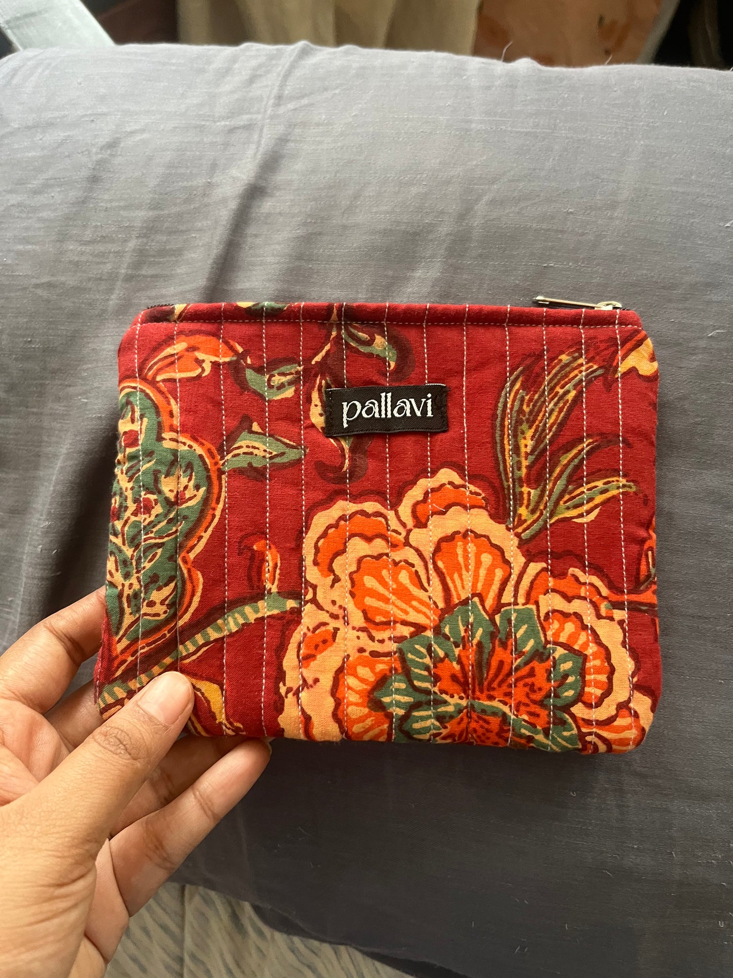 Quilted Zipper Pouch