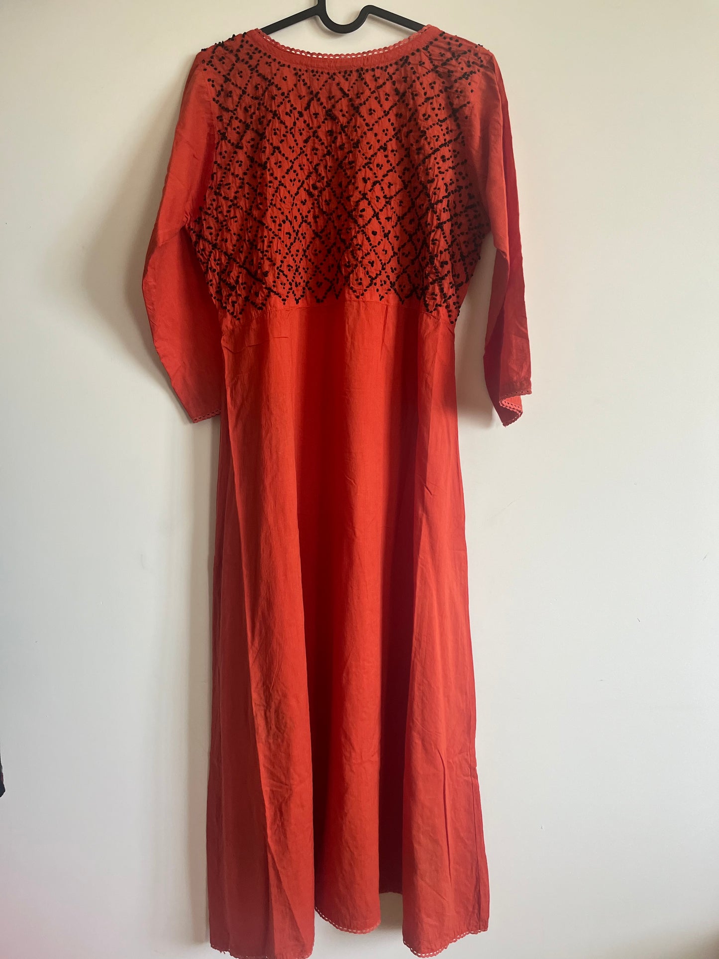 Angrakha - Black knots on Dark Rust Orange