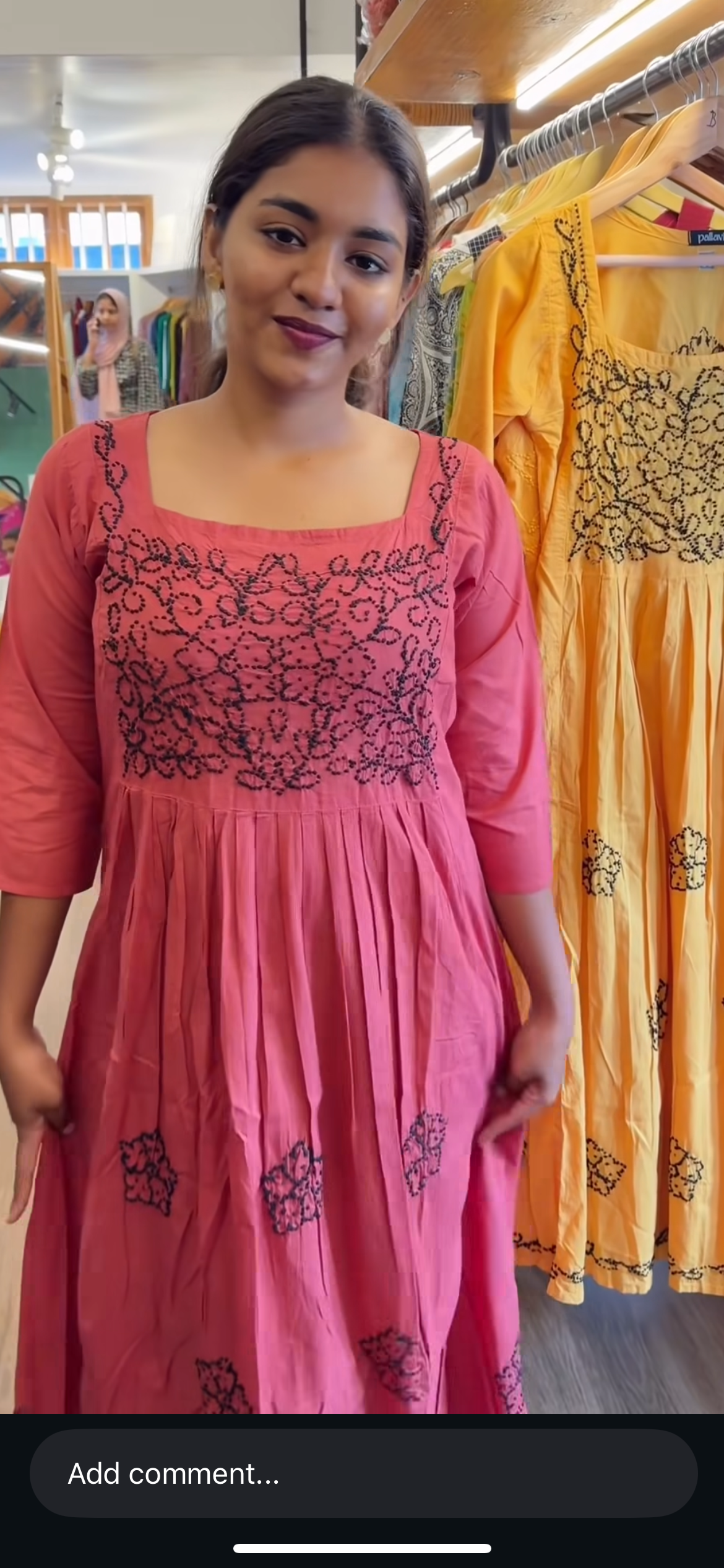 Pleated dress PRE-ORDER -Black knots on Pastel Red