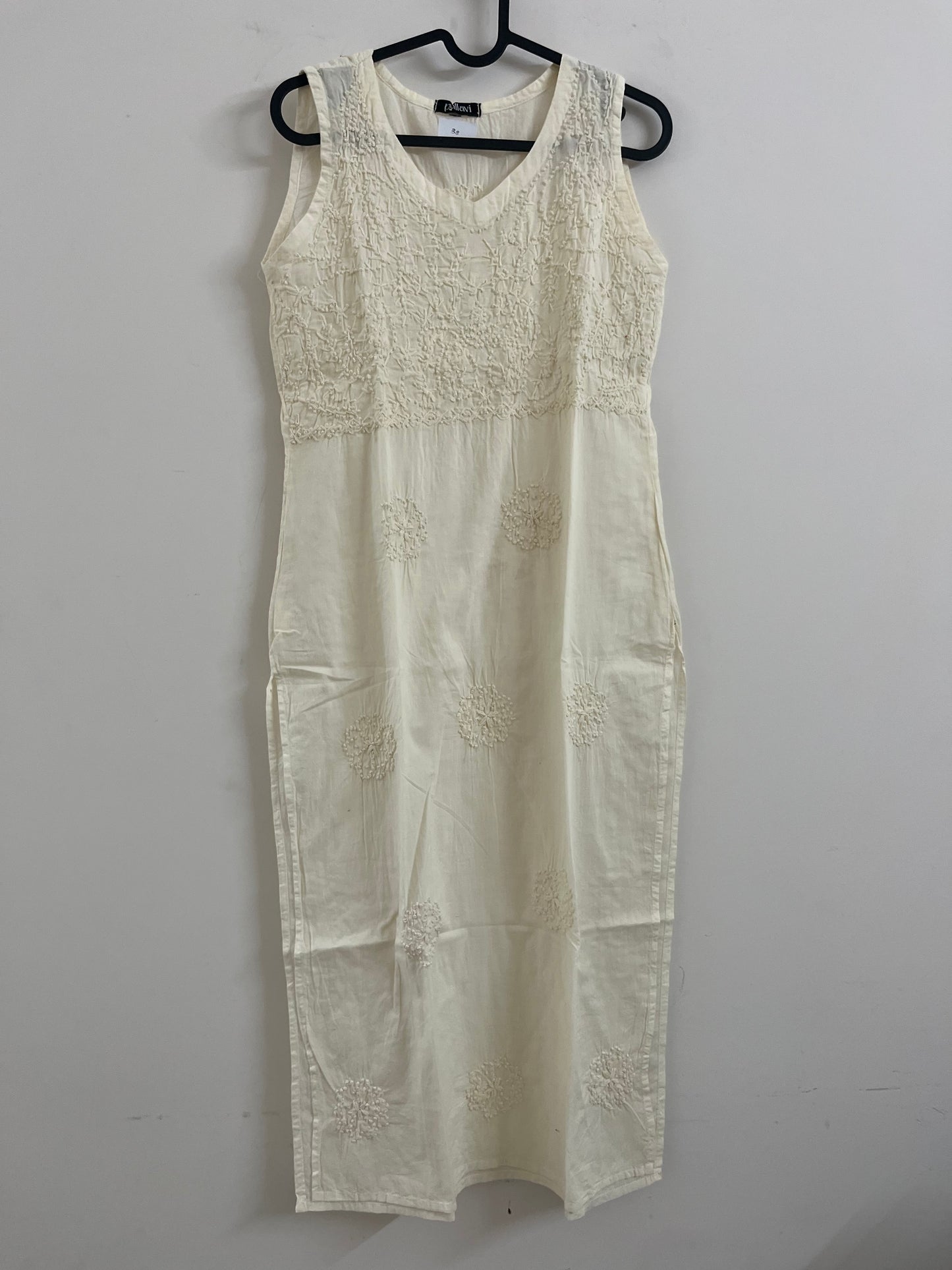 Sleeveless Straight kurti PRE-ORDER - Off White