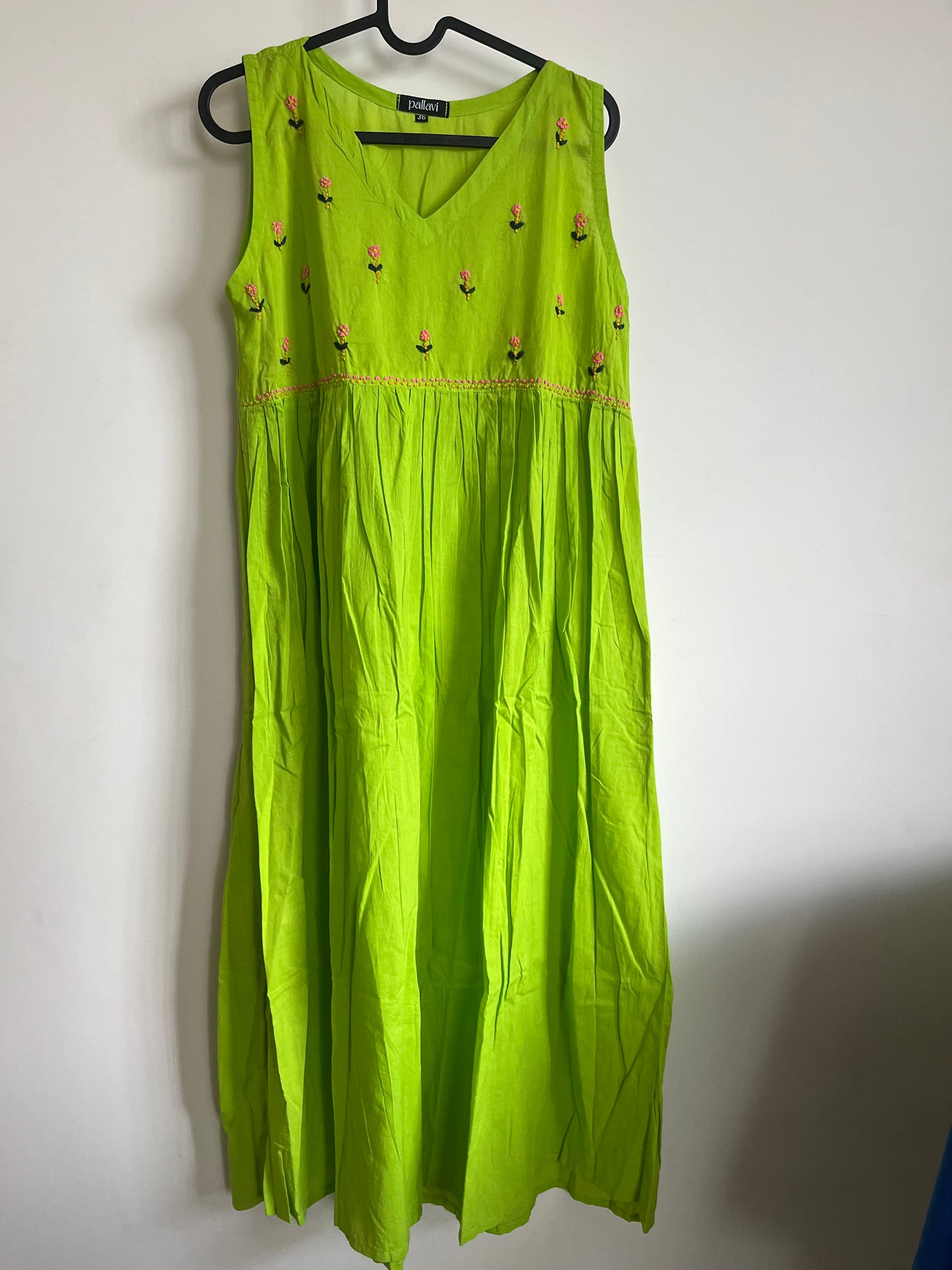 Blush and Bloom Dress - Neon green