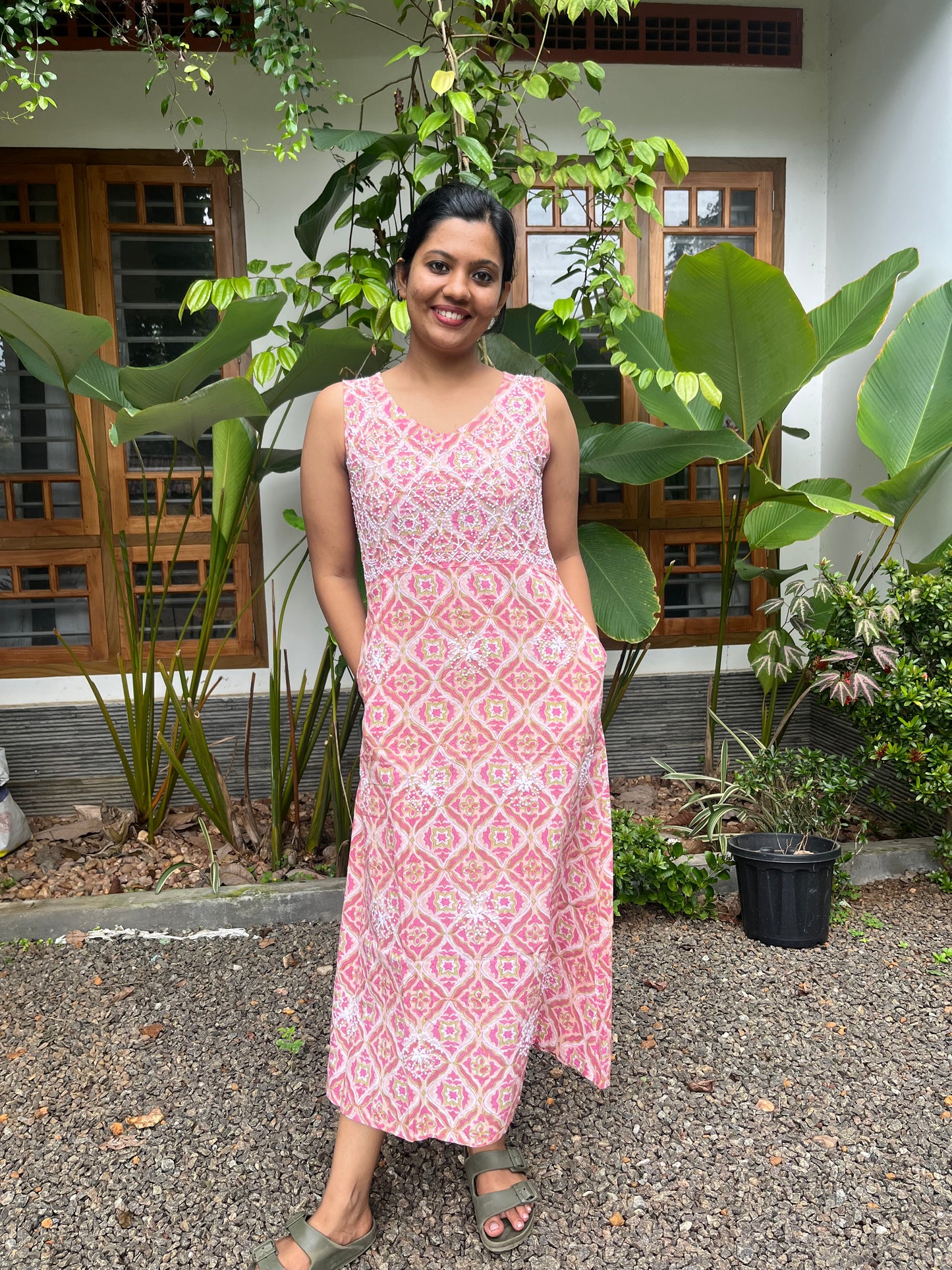Sleeveless A-line Dress - Blushette