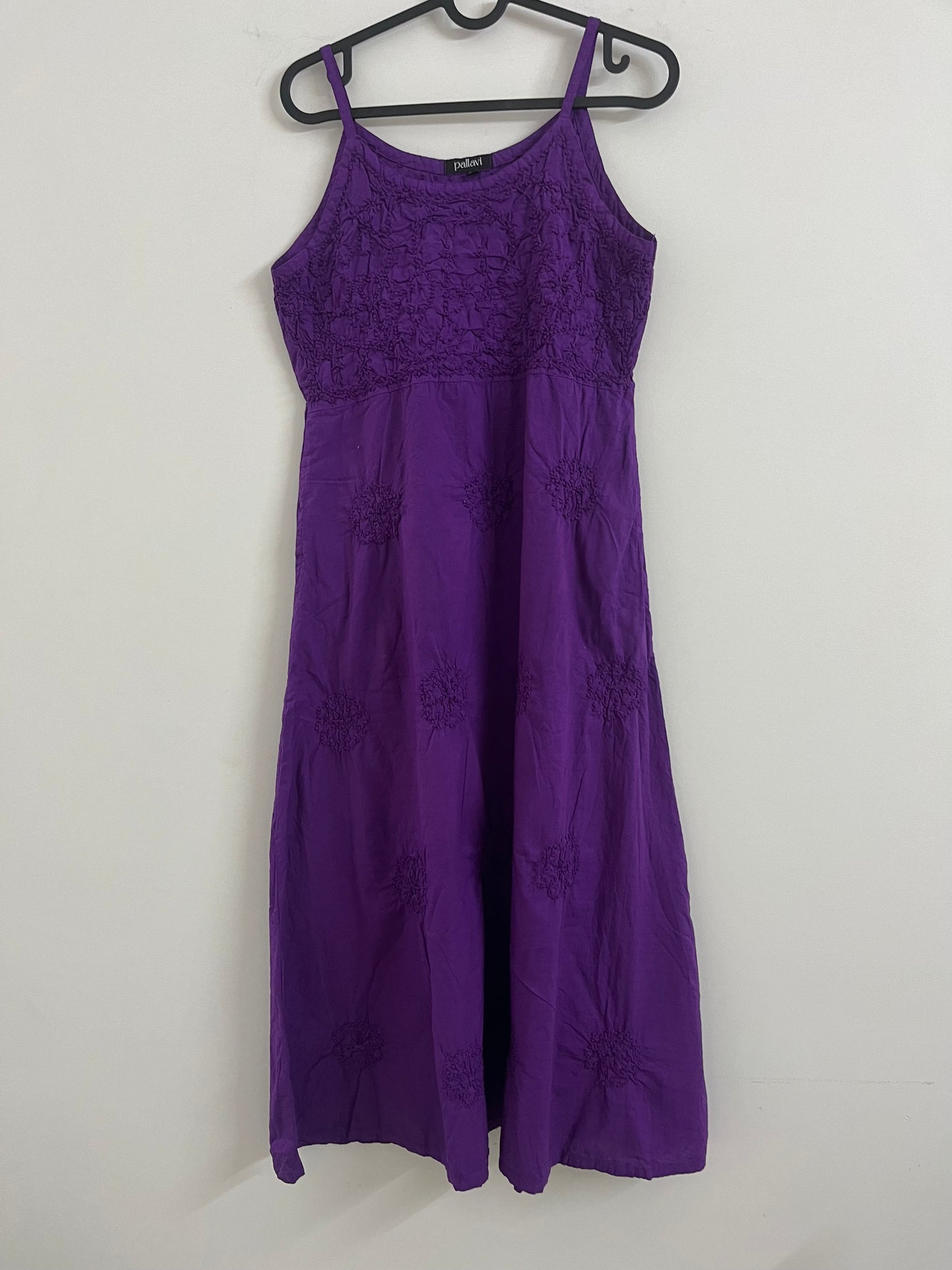Sleeveless A-line Dress- Purple