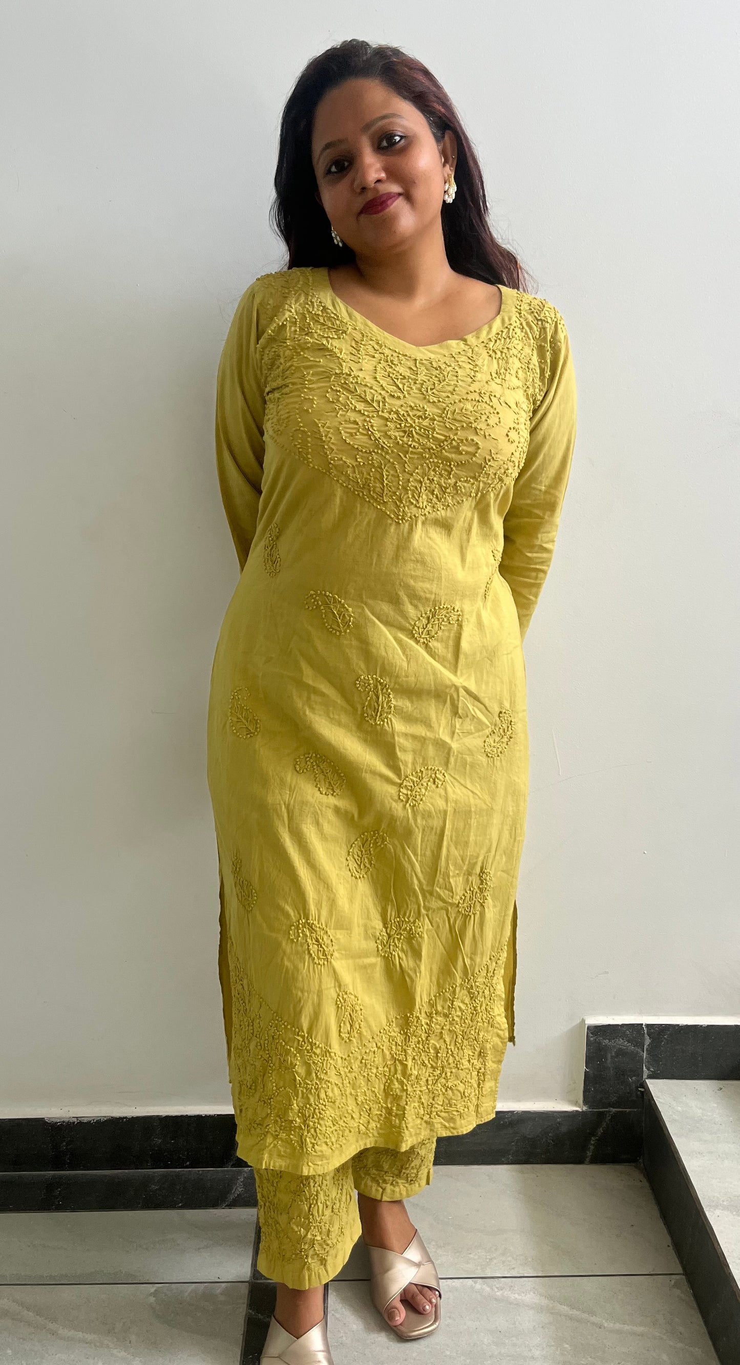 Straight Kurti PRE-ORDER - Lime Yellow