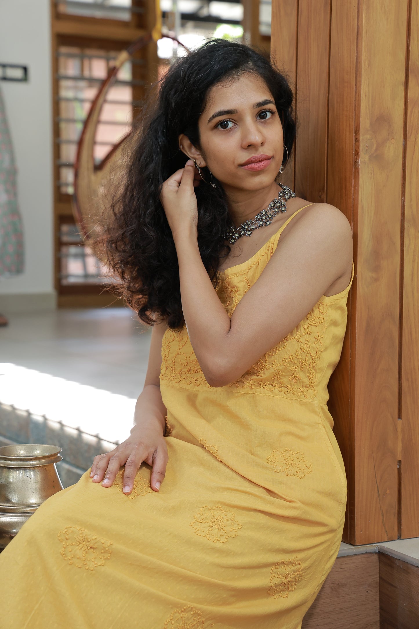 Sleeveless A-line Dress PRE-ORDER - Mustard Yellow