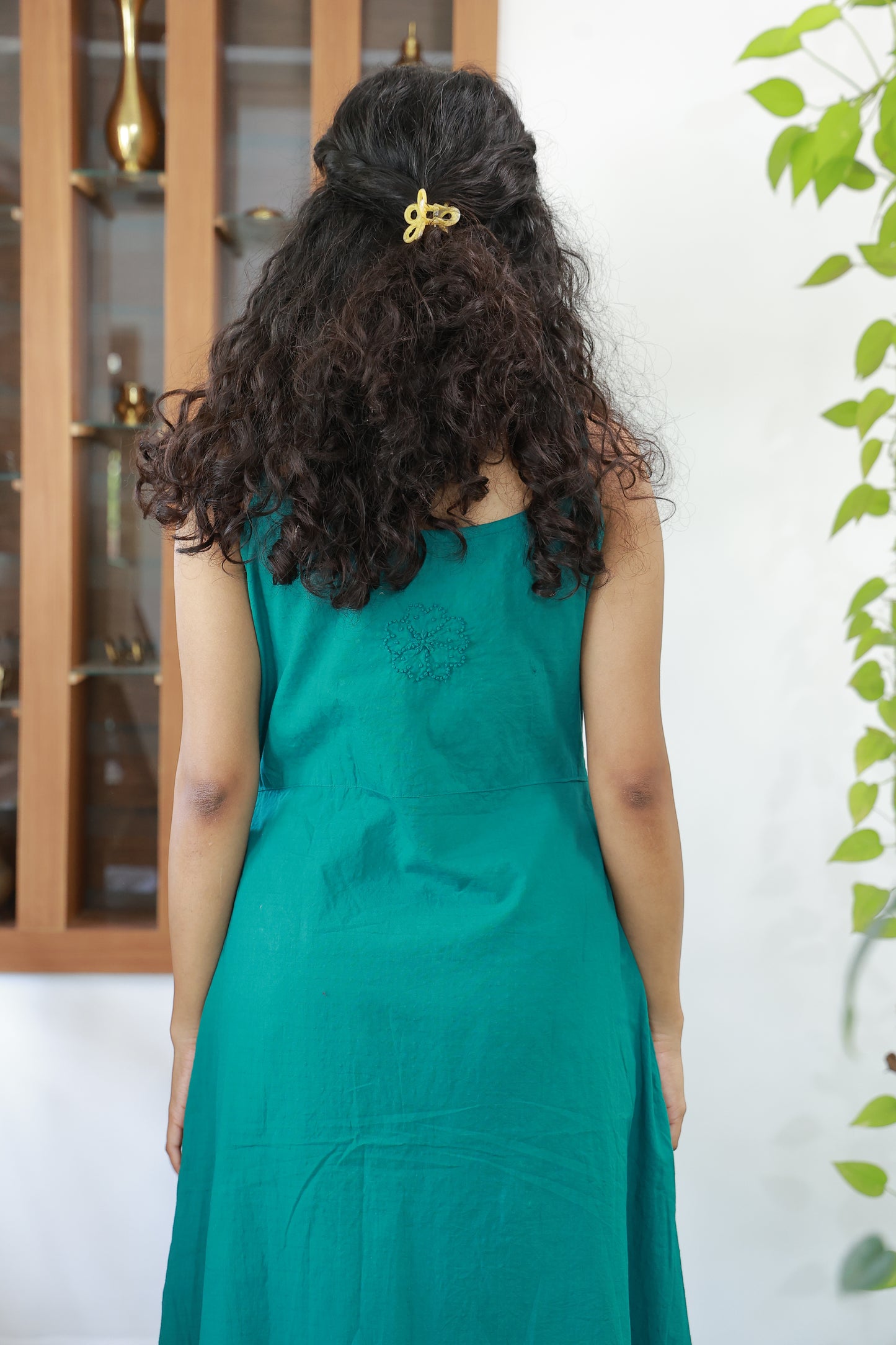 Sleeveless A-line Dress - Ocean Blue