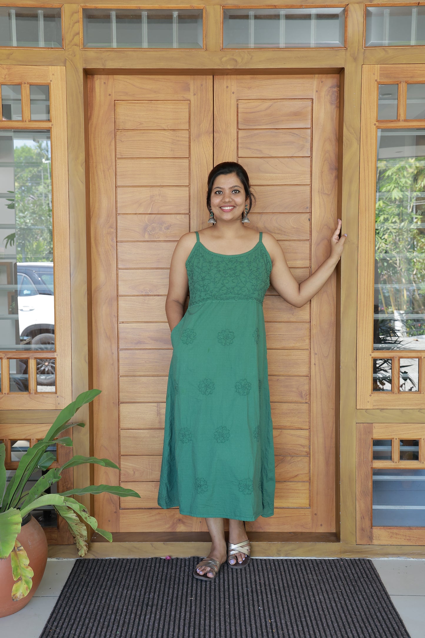 Sleeveless A-line Dress PRE-ORDER - Green