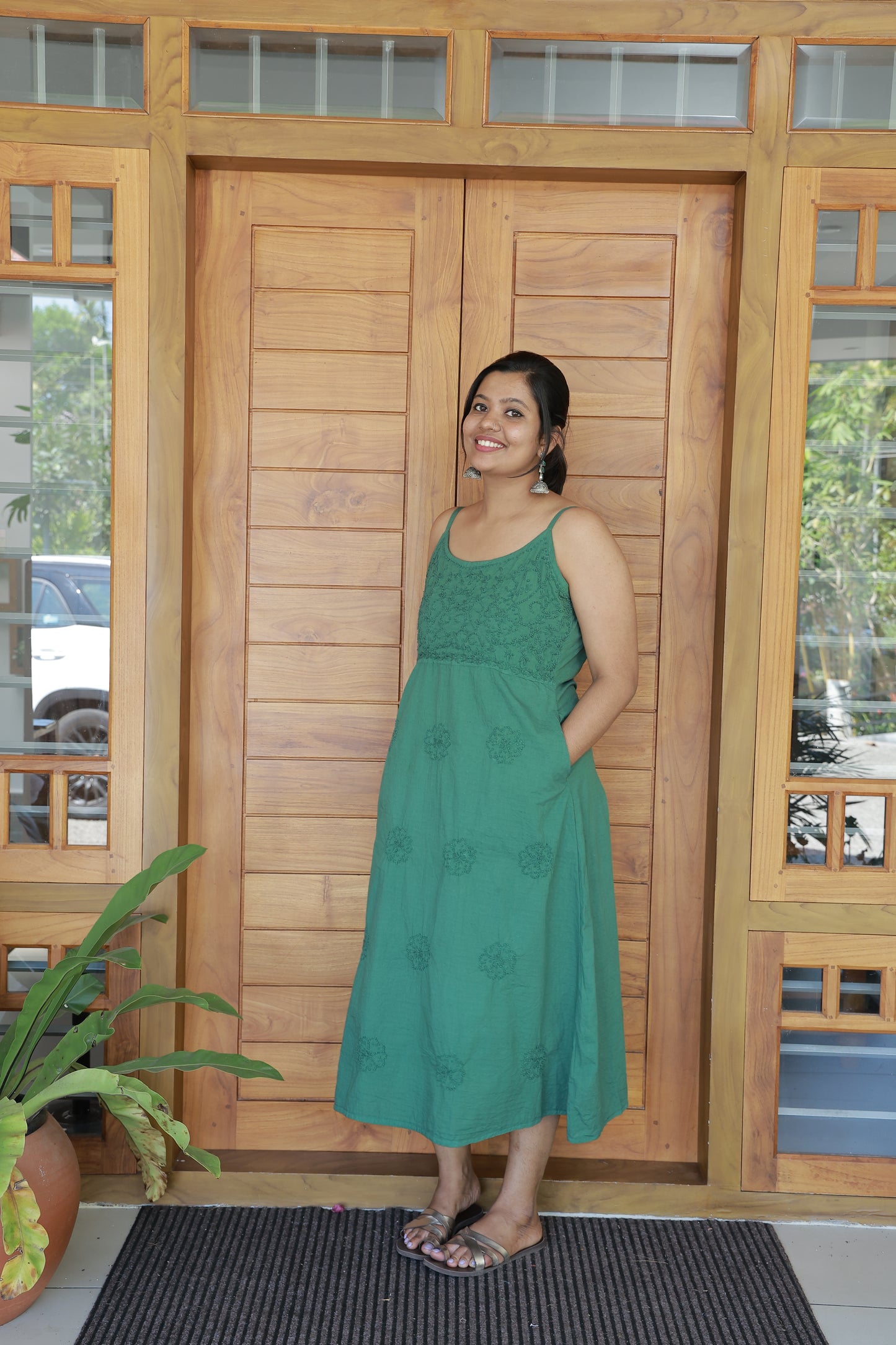 Sleeveless A-line Dress PRE-ORDER - Green