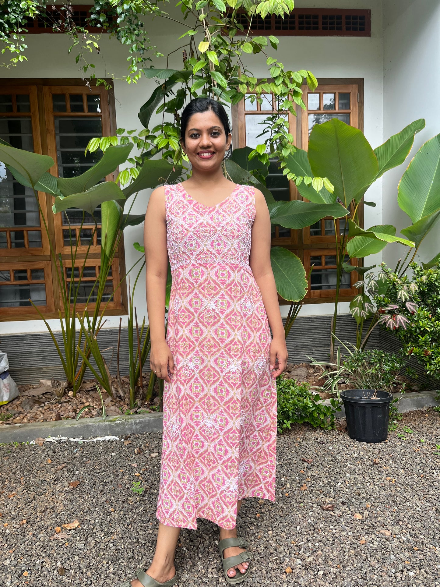 Sleeveless A-line Dress - Blushette