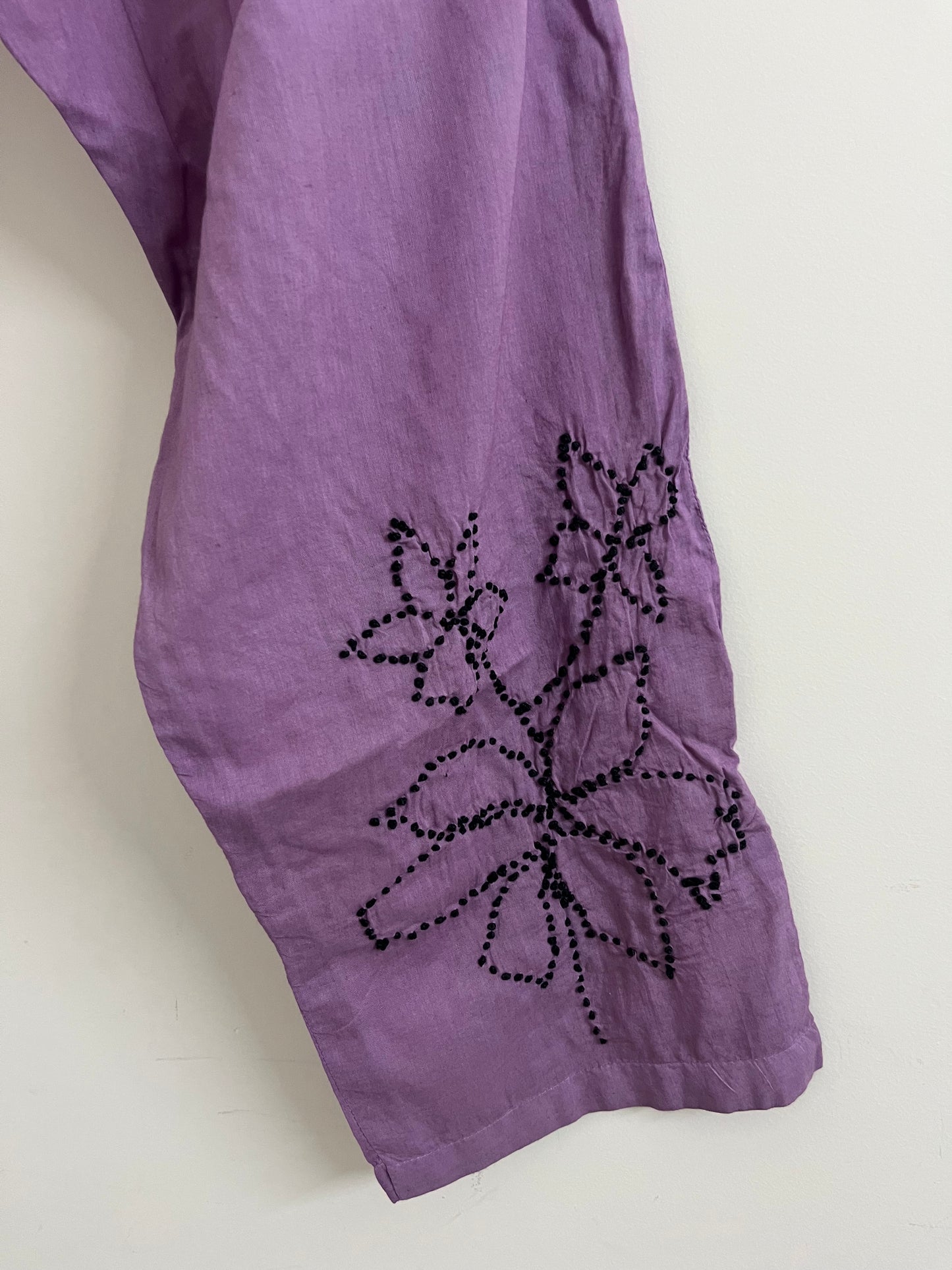 Kaftan top and pant PRE-ORDER - Black knots on Pink Lavender