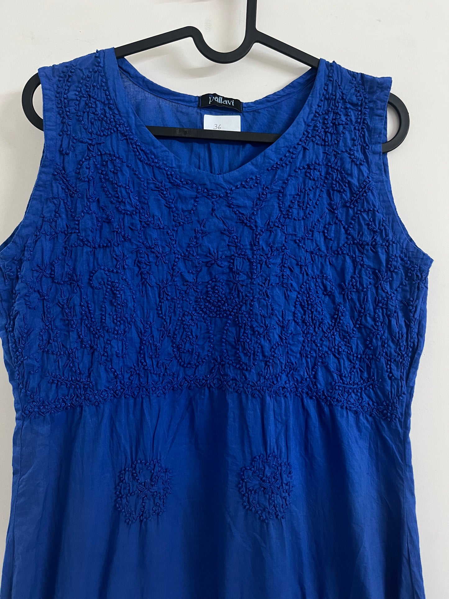 Sleeveless Straight kurti PRE-ORDER - Royal Blue