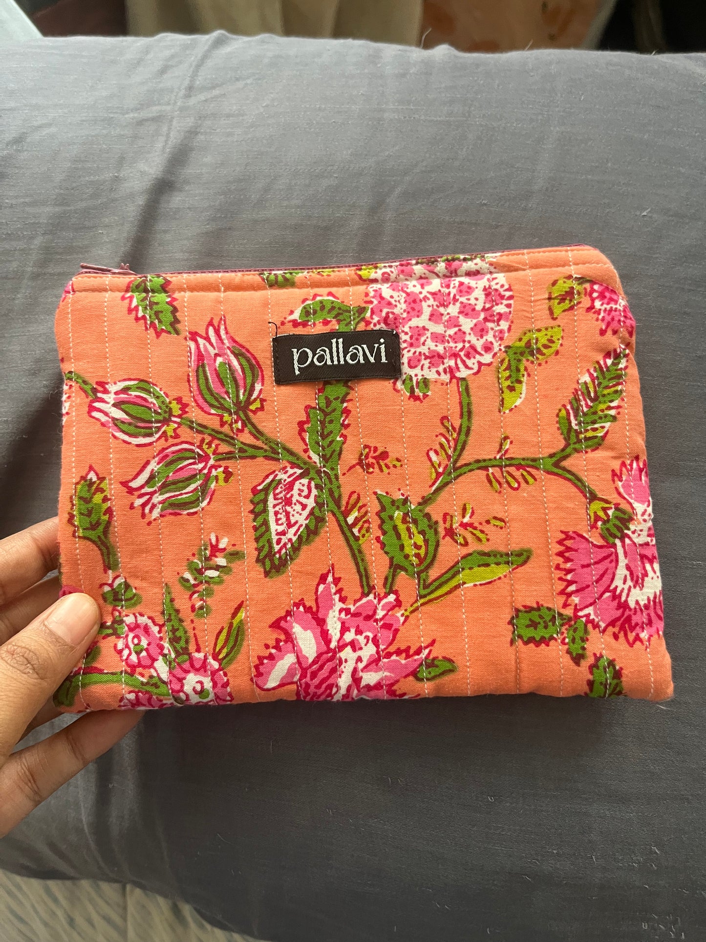 Quilted Zipper Pouch