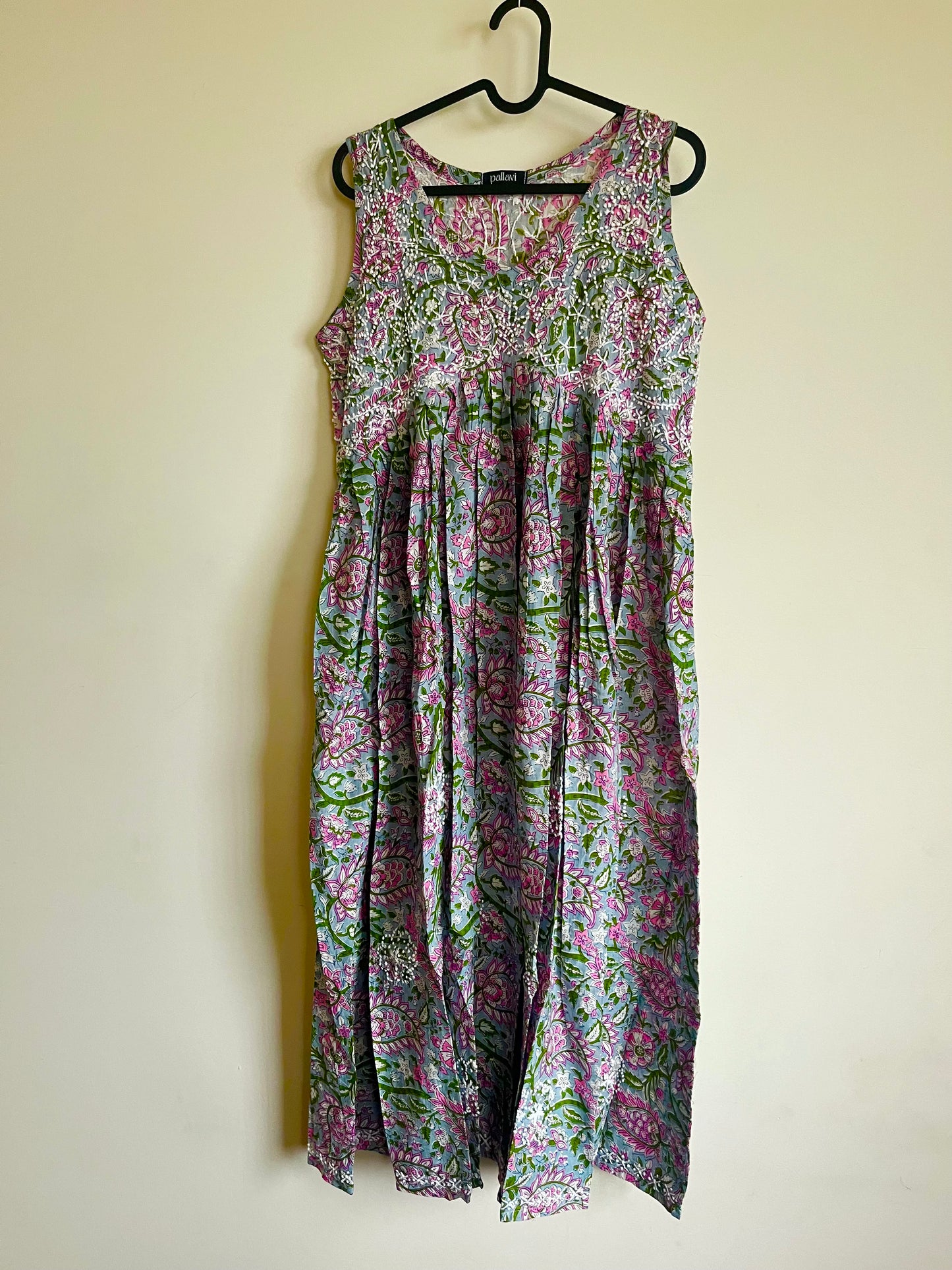 Sleeveless Aliya cut dress (with work on front and back) - Sithara