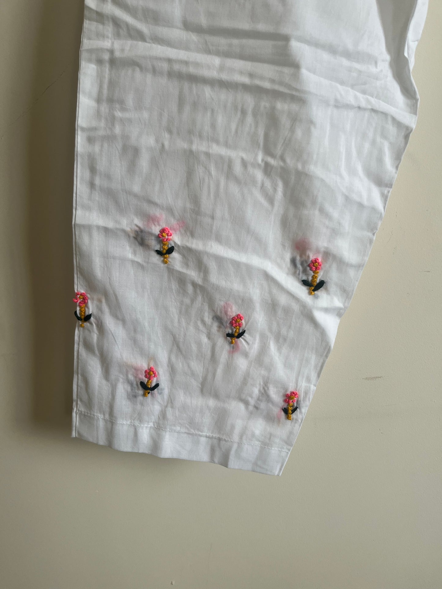 Pant - Blush & Bloom White