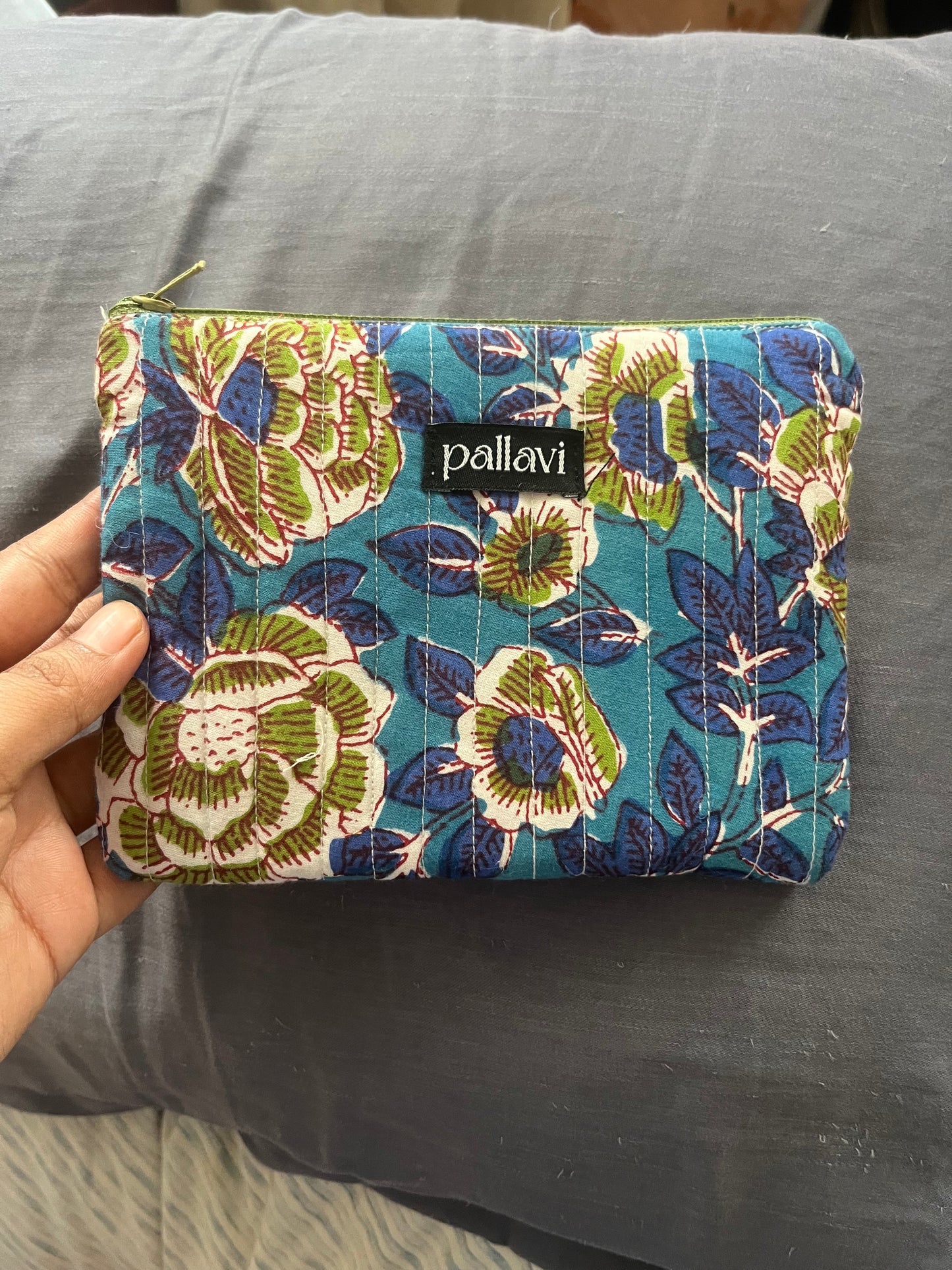 Quilted Zipper Pouch