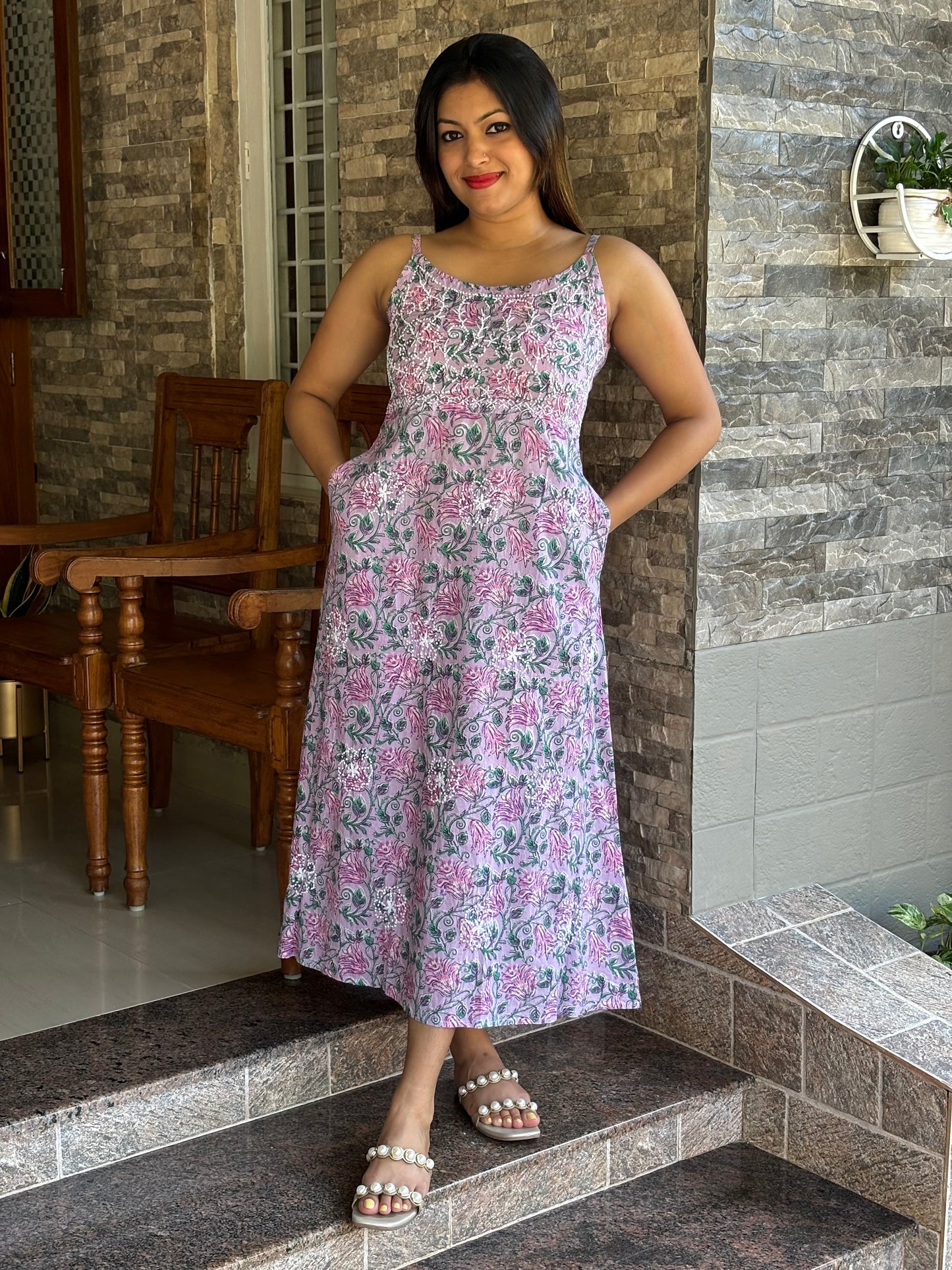 Sleeveless A-line Dress PRE-ORDER - Lavender Smera