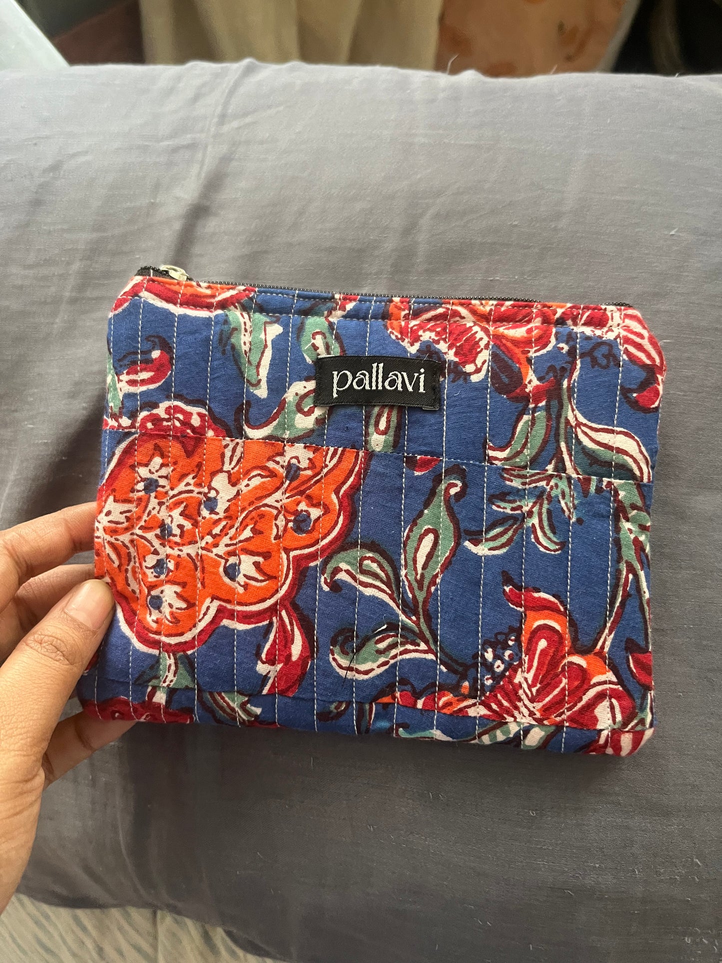 Quilted Zipper Pouch