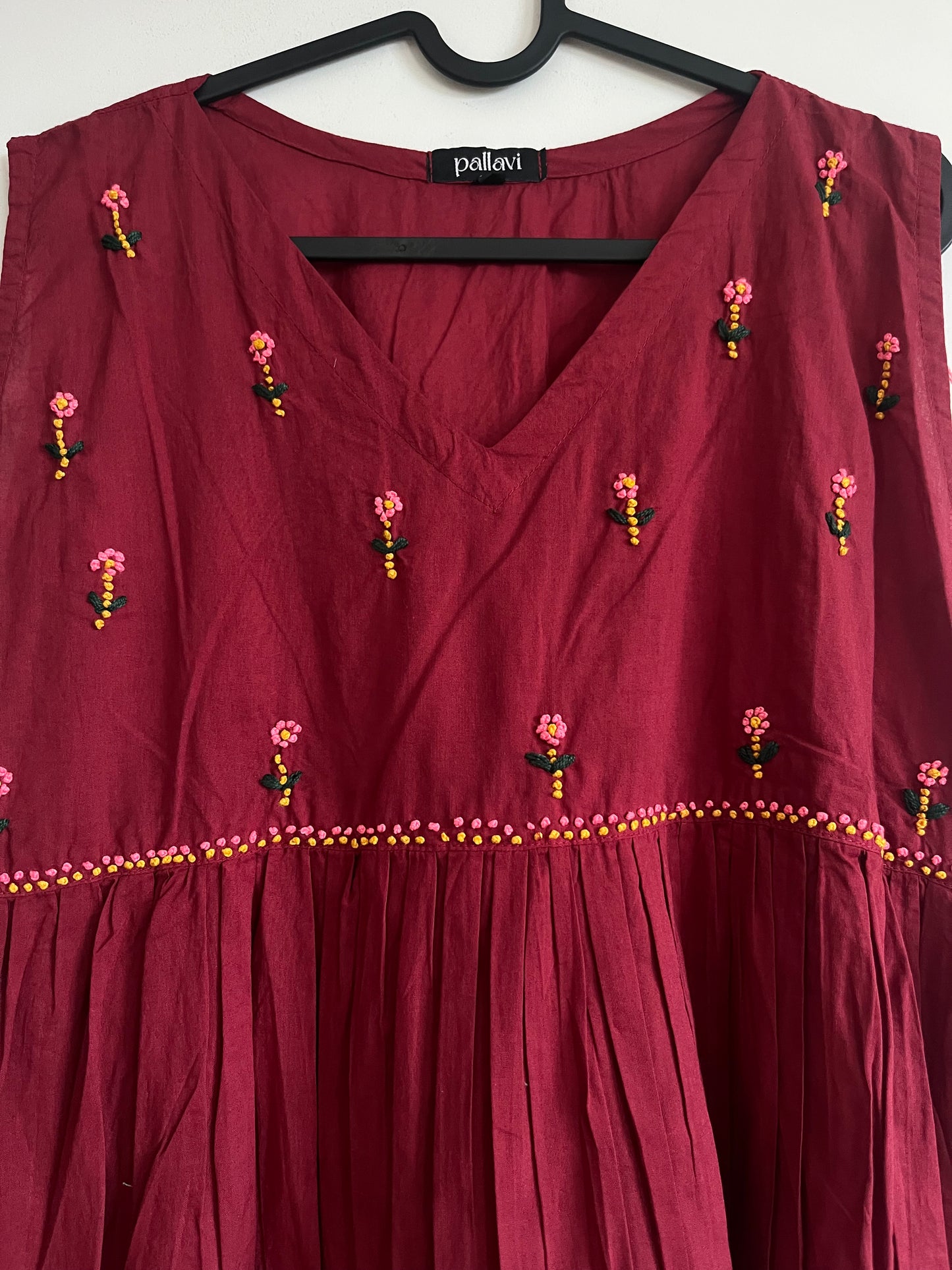 Blush and Bloom Dress - Maroon