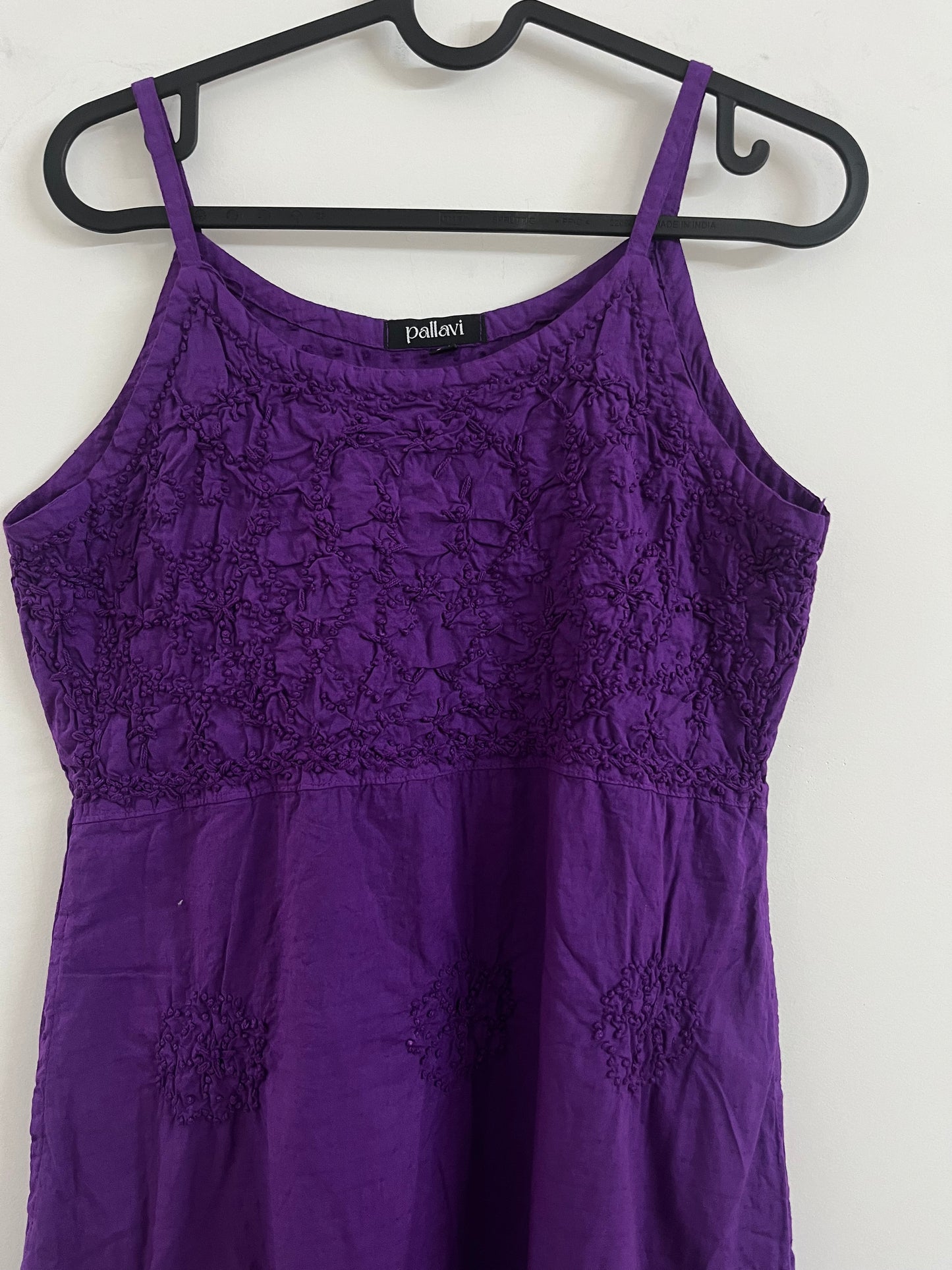 Sleeveless A-line Dress- Purple