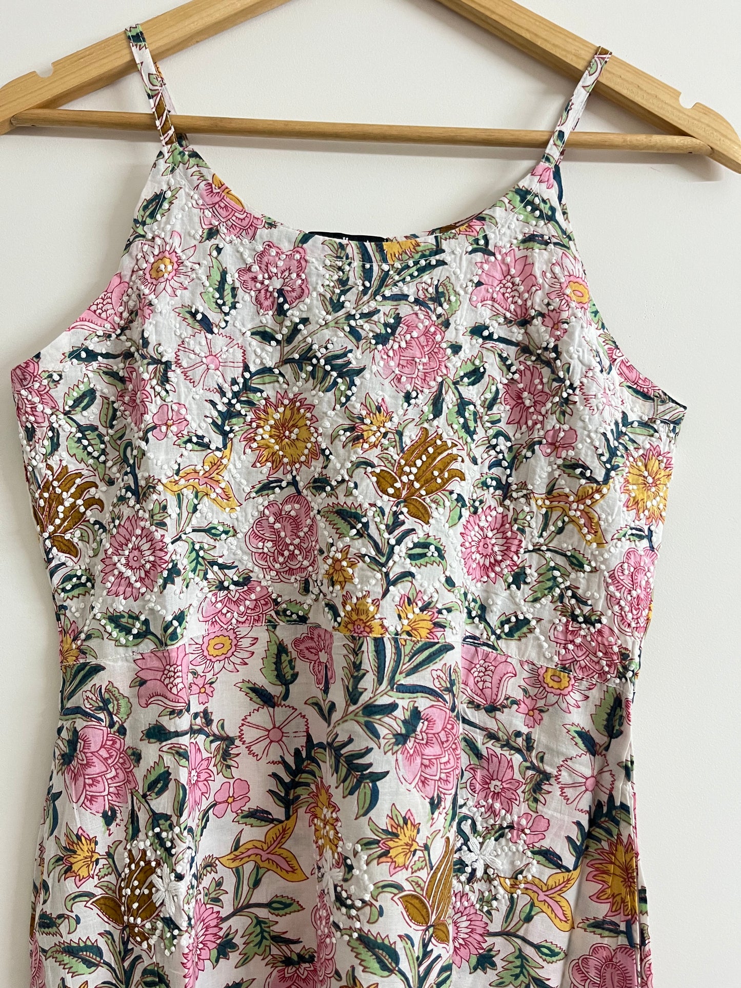 Sleeveless A-line Dress PRE-ORDER - Floral White