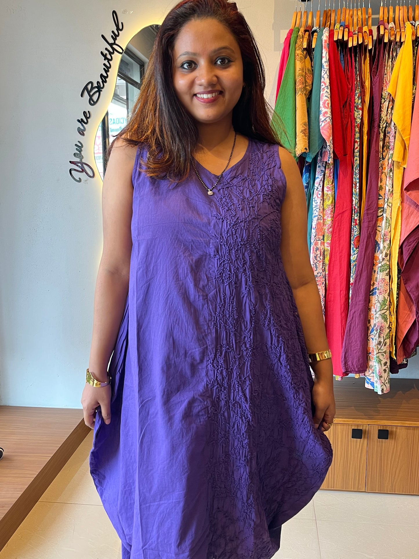 Balloon dress - Indigo