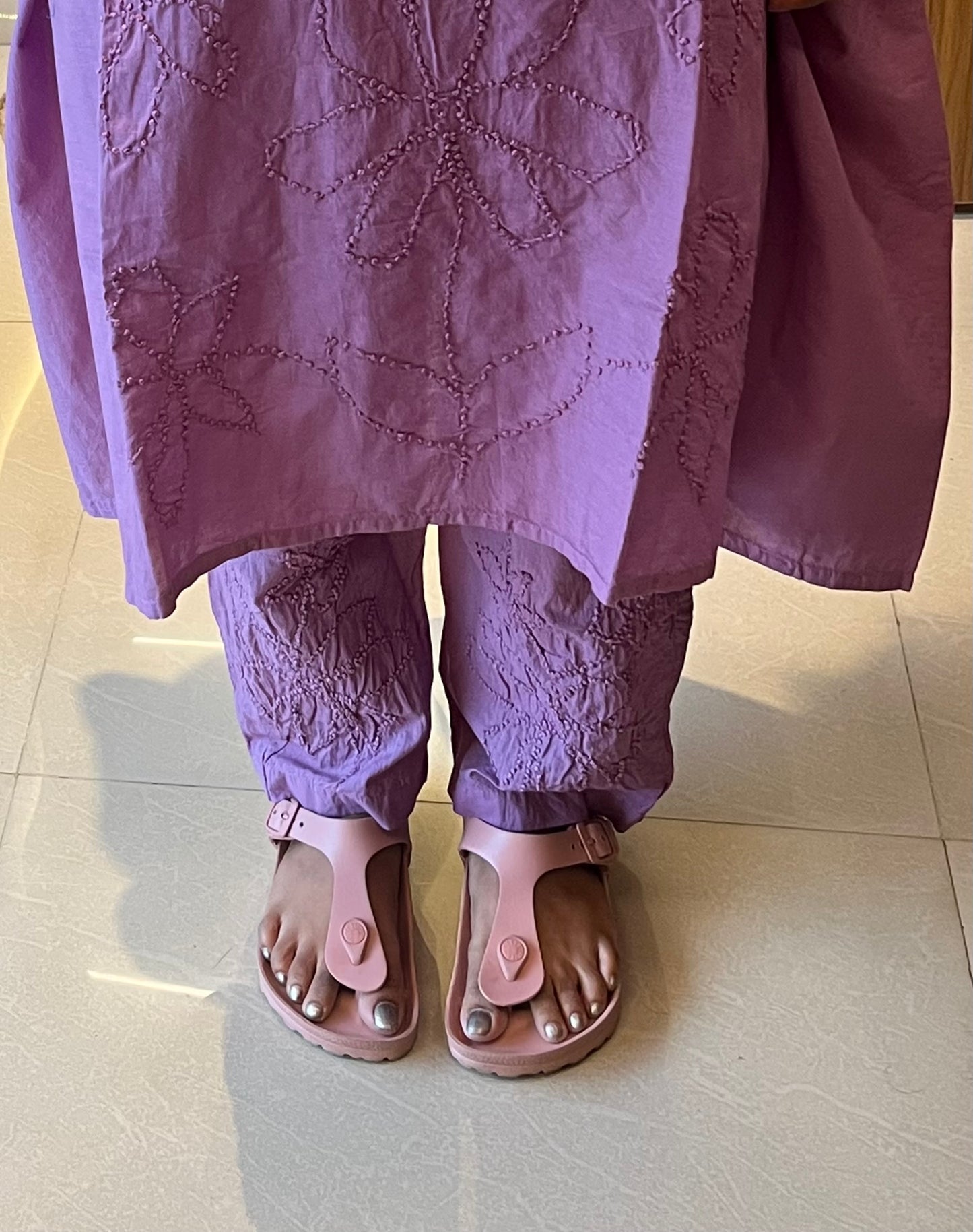 Kaftan top and pant - Pale lavender