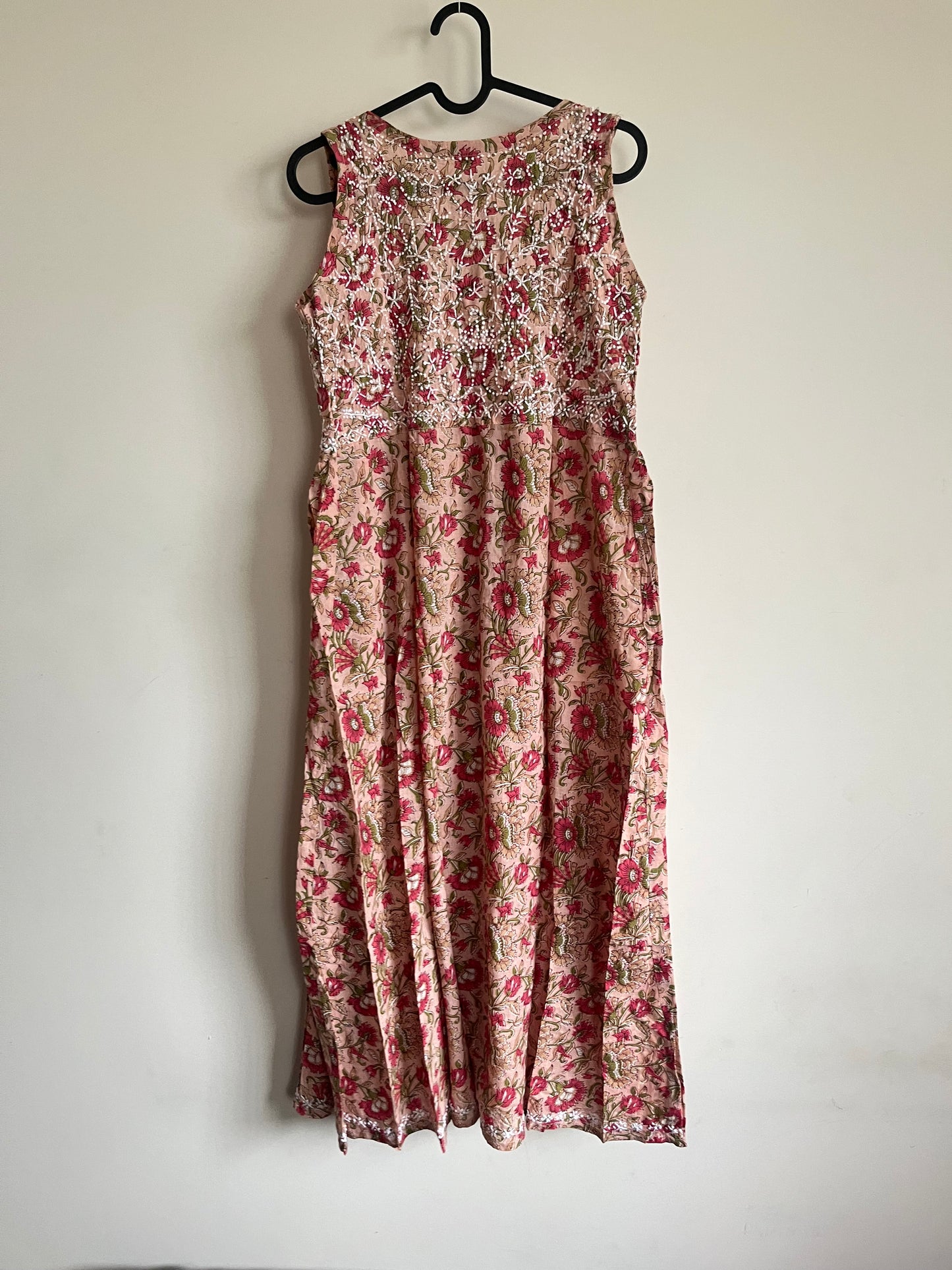 Sleeveless Aliya cut dress (with work on front and back) - Mili