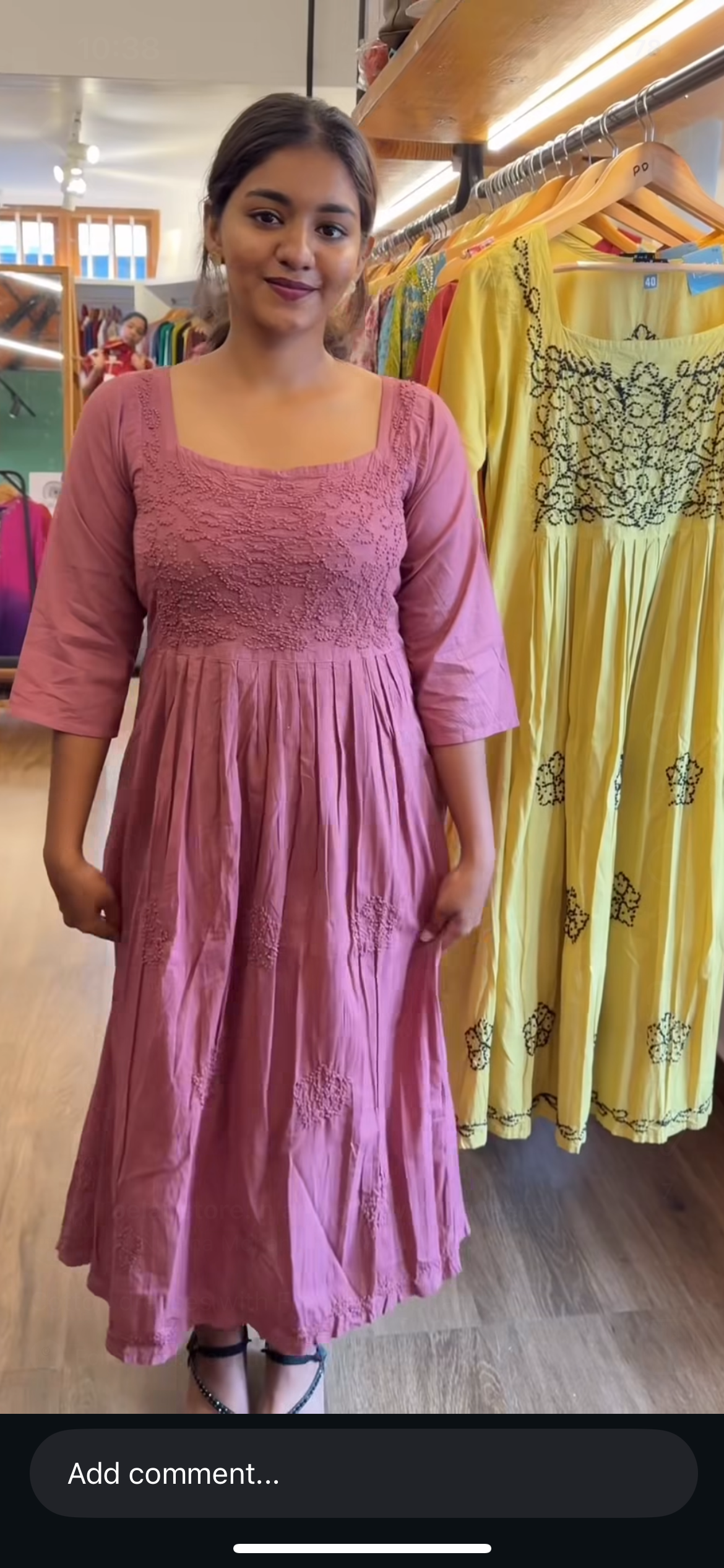 Pleated dress PRE-ORDER - Dark Chikku