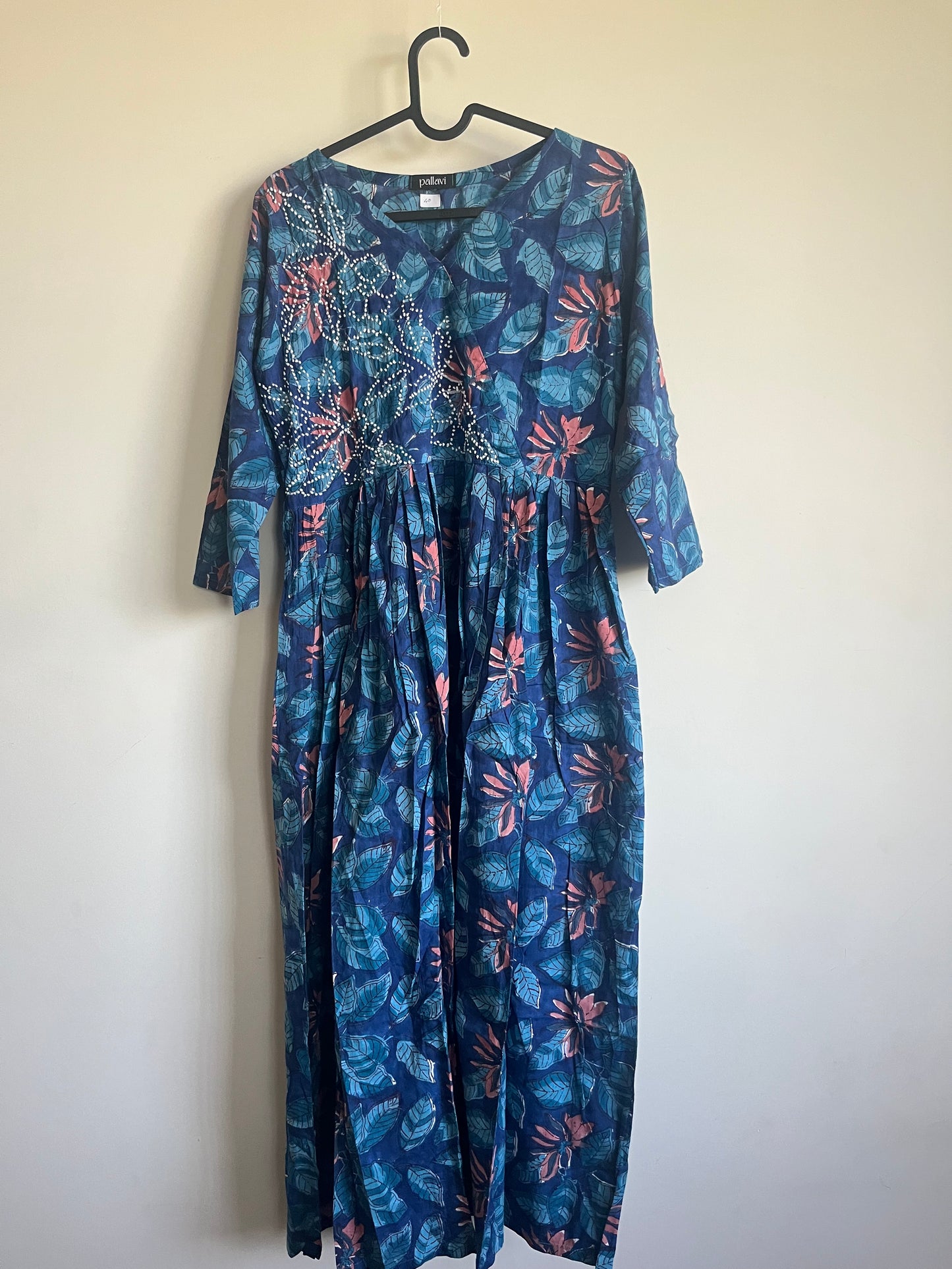Pleated Angrakha dress - Neelima