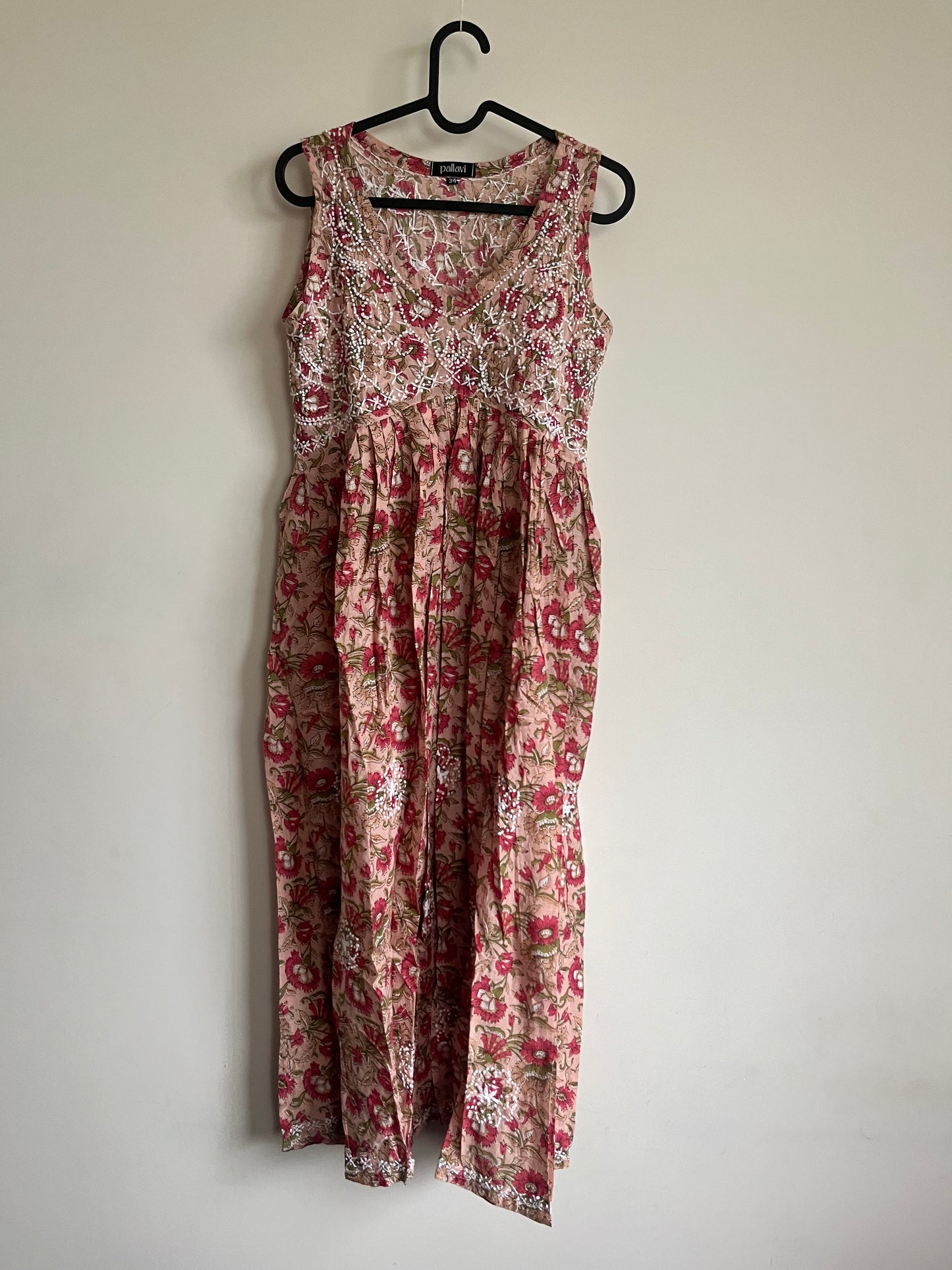 Sleeveless Aliya cut dress (with work on front and back) - Mili