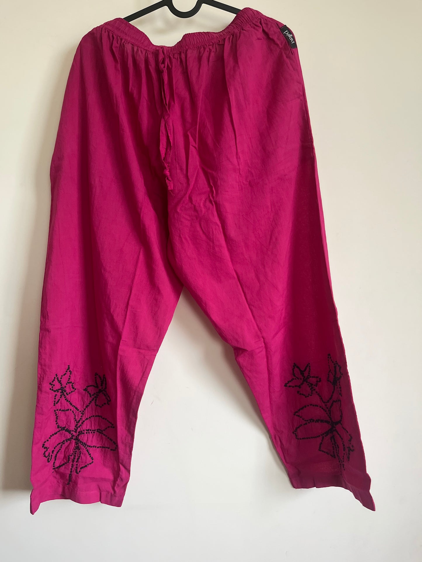 Kaftan top and pant PRE-ORDER - Black knots on Hot Pink