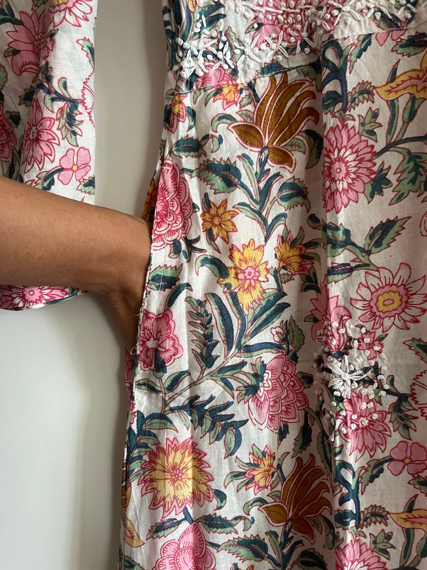 A-line Dress PRE-ORDER - Floral White