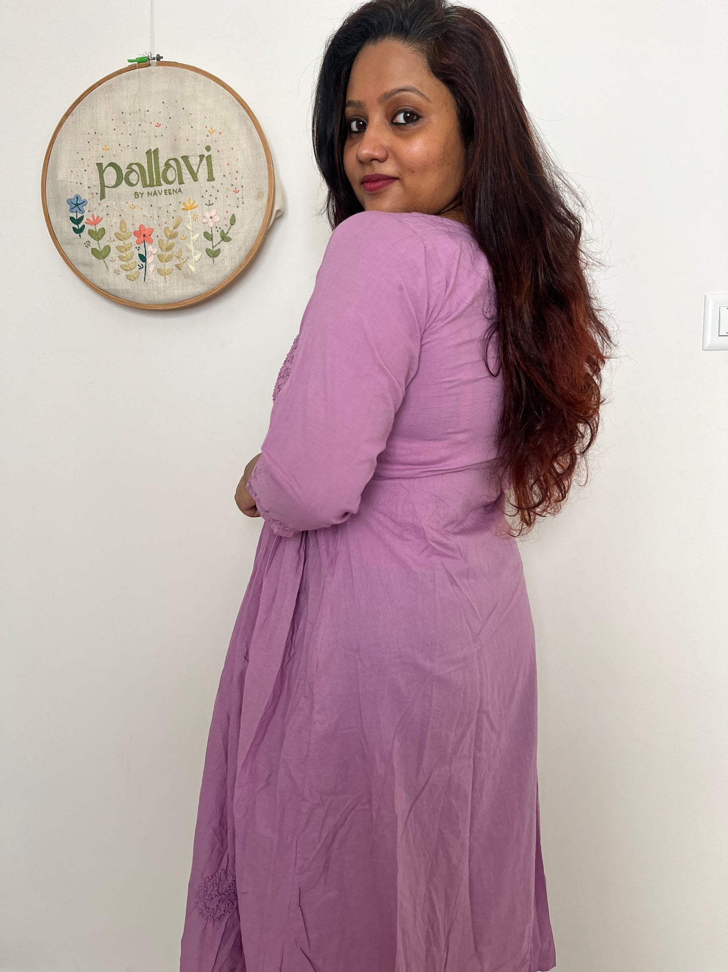Aliya Cut Dress - Pink lavender