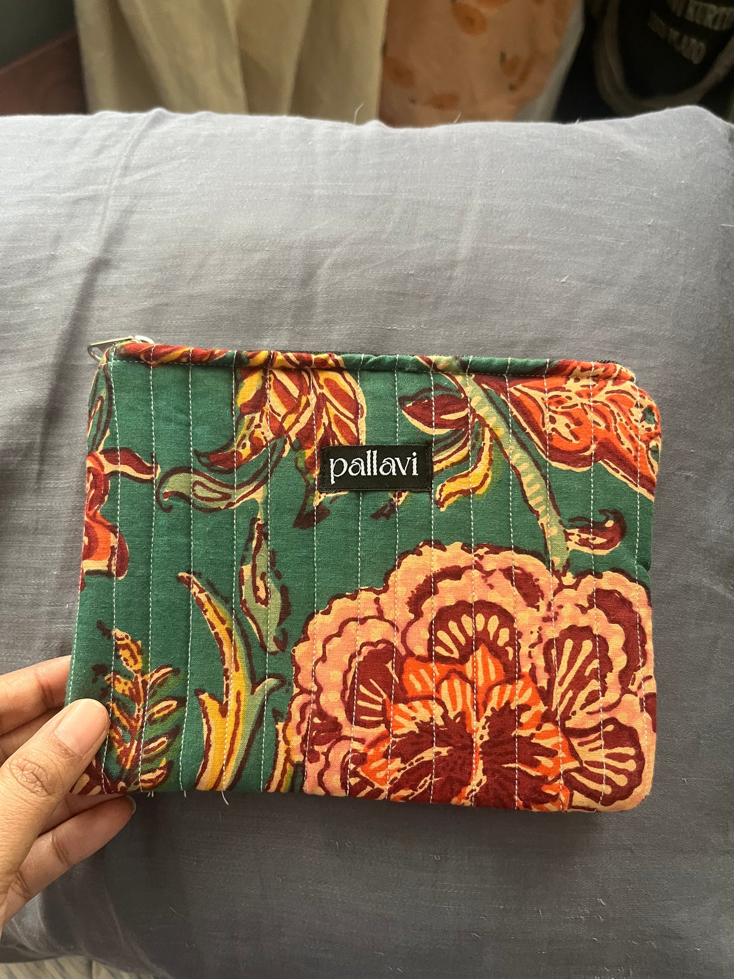 Quilted Zipper Pouch