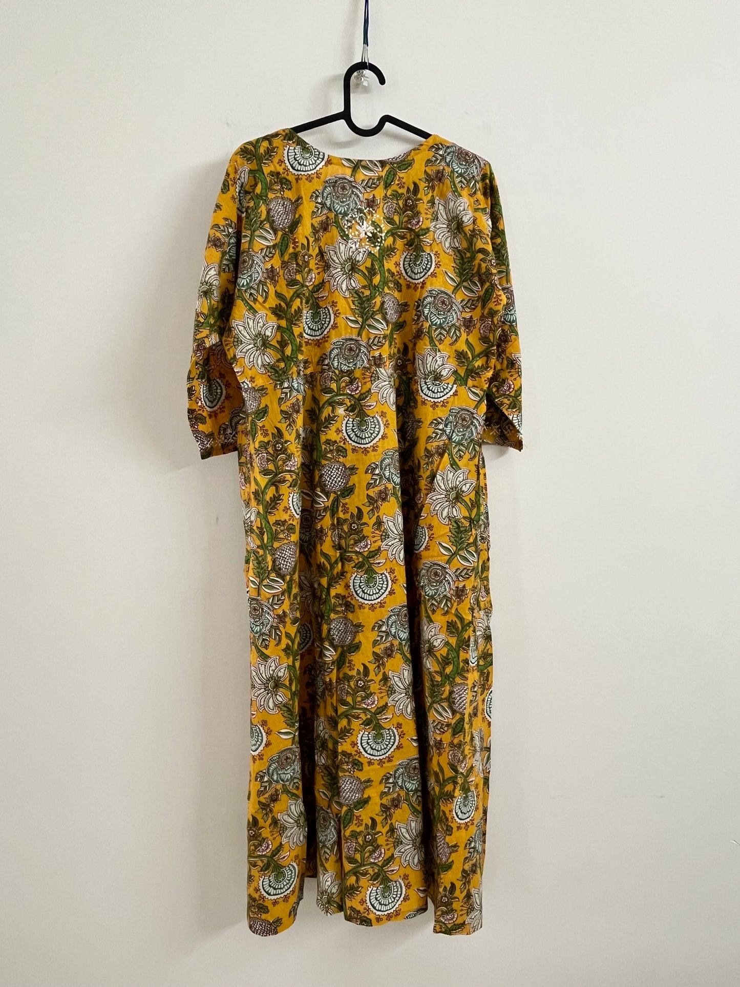 Aliya Cut Dress - Floral Yellow Green