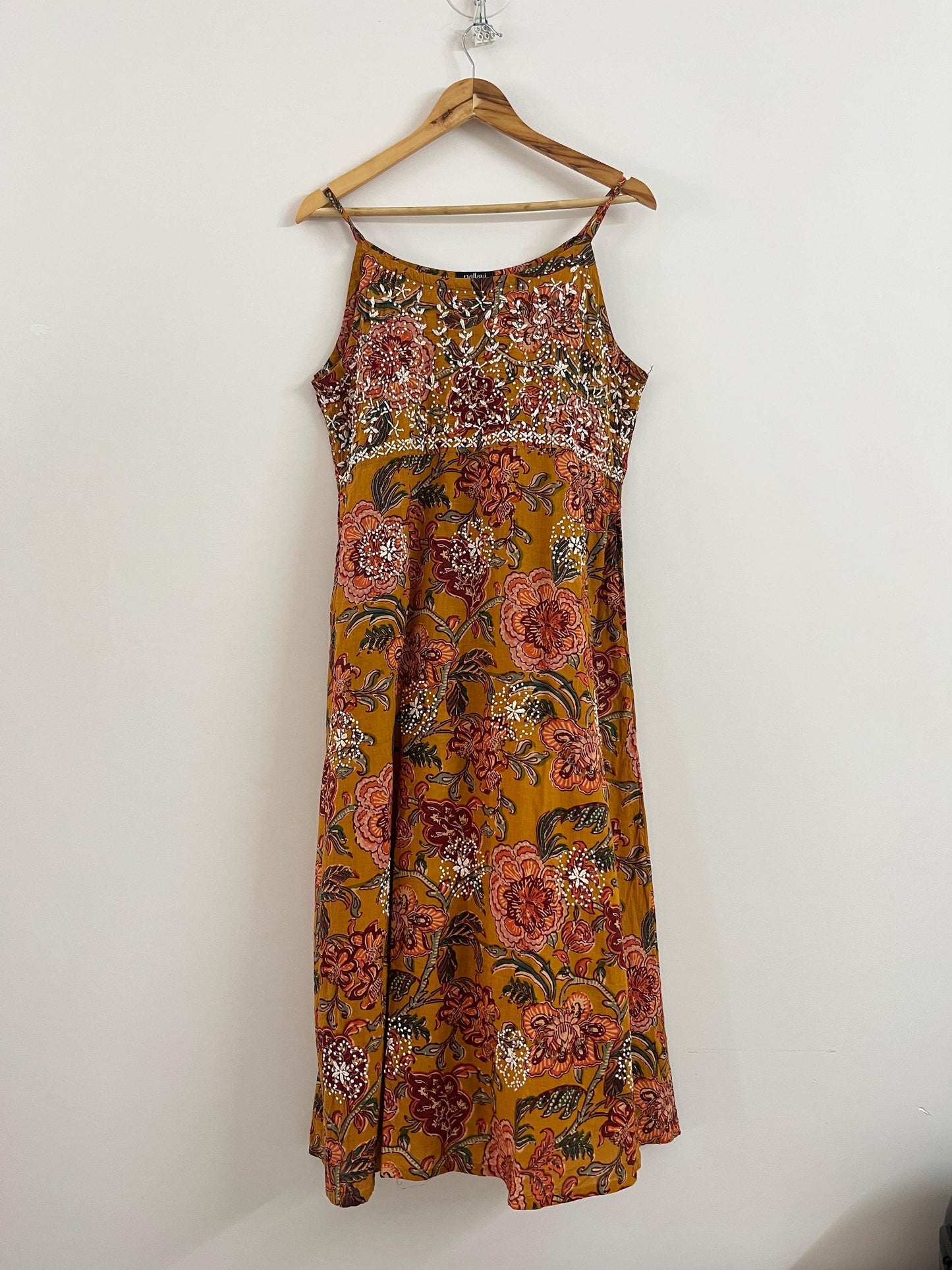 Sleeveless A-line Dress PRE-ORDER - Floral Yellow Red
